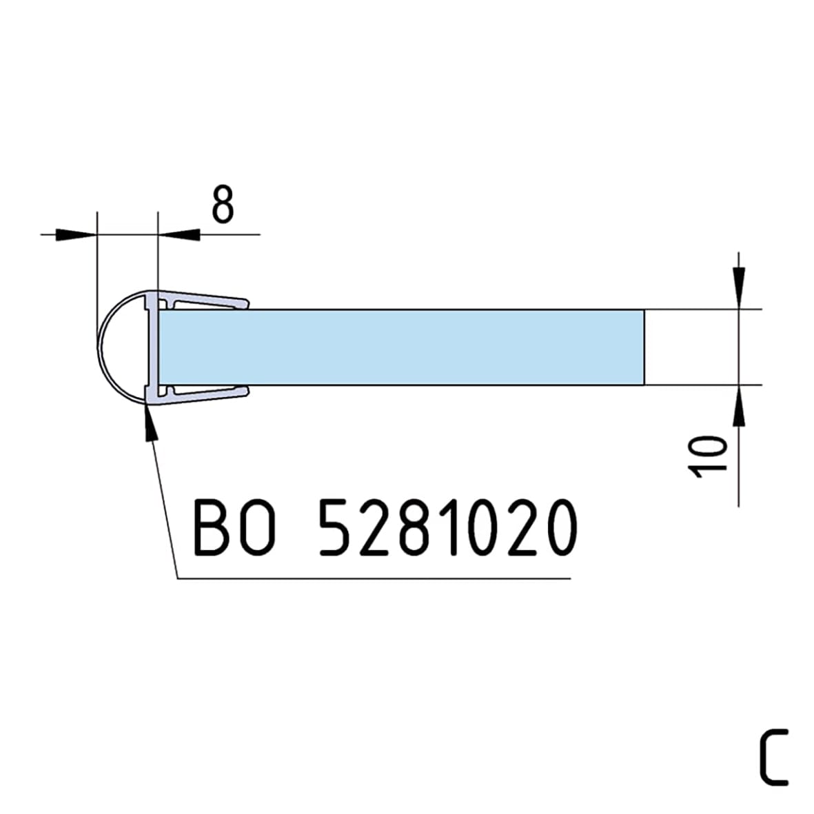 Bilbao Select Glass to Wall Shower Hinge - Double Sided - 8-12mm Glass - Polished Chrome - view 7