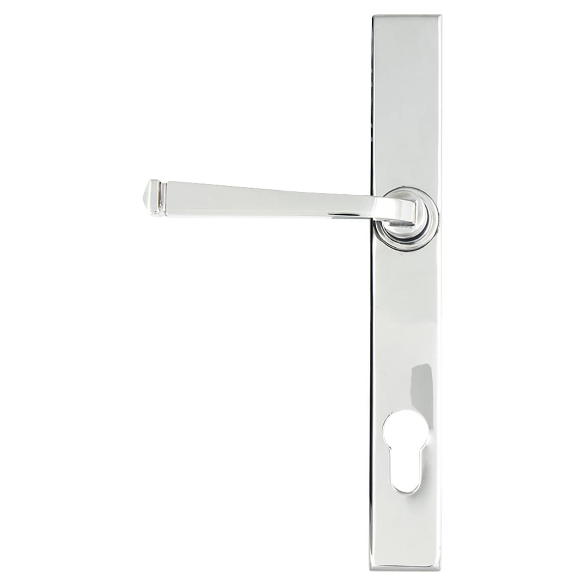 Polished Chrome uPVC Slimline Multipoint Door Handles - 92mm c/c - Avon Range - view 2
