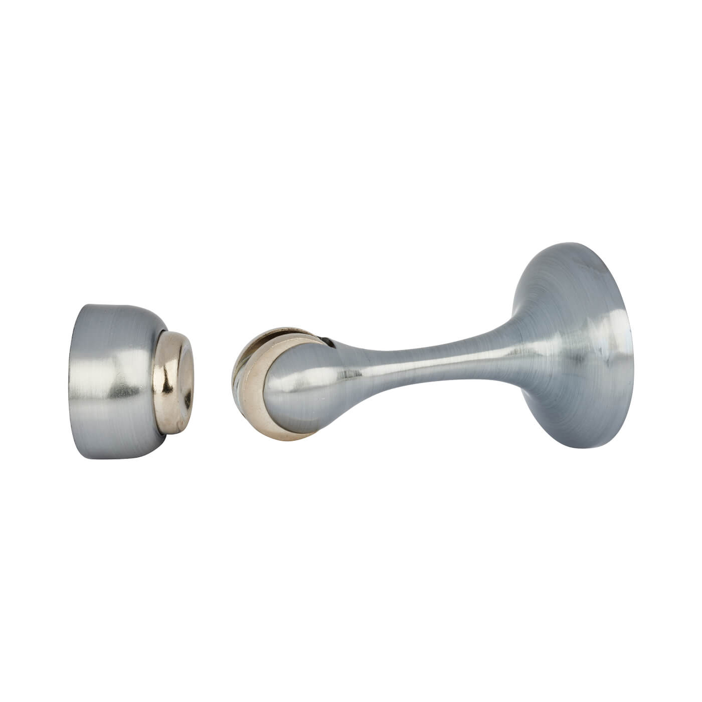 Magnetic Door Stop & Holder - 88 x 44mm - Satin Chrome - view 2