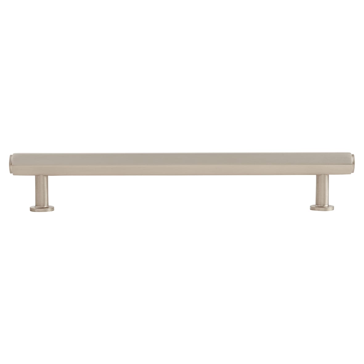 Vesper Hex 14mm T-Bar Cabinet Pull Handle - 160mm Centres - Satin Nickel - view 2