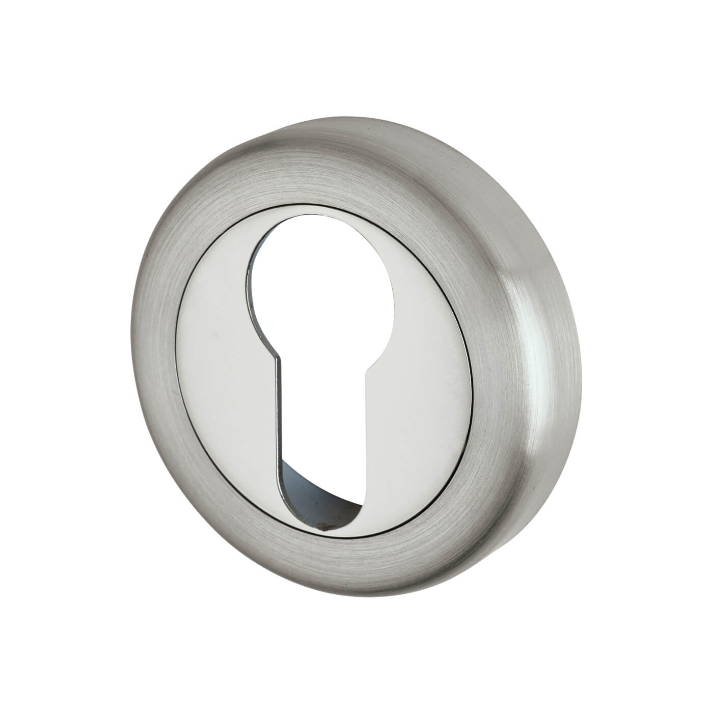 Escutcheon - 50mm Diameter - Euro - Satin/Polished Chrome - view 2