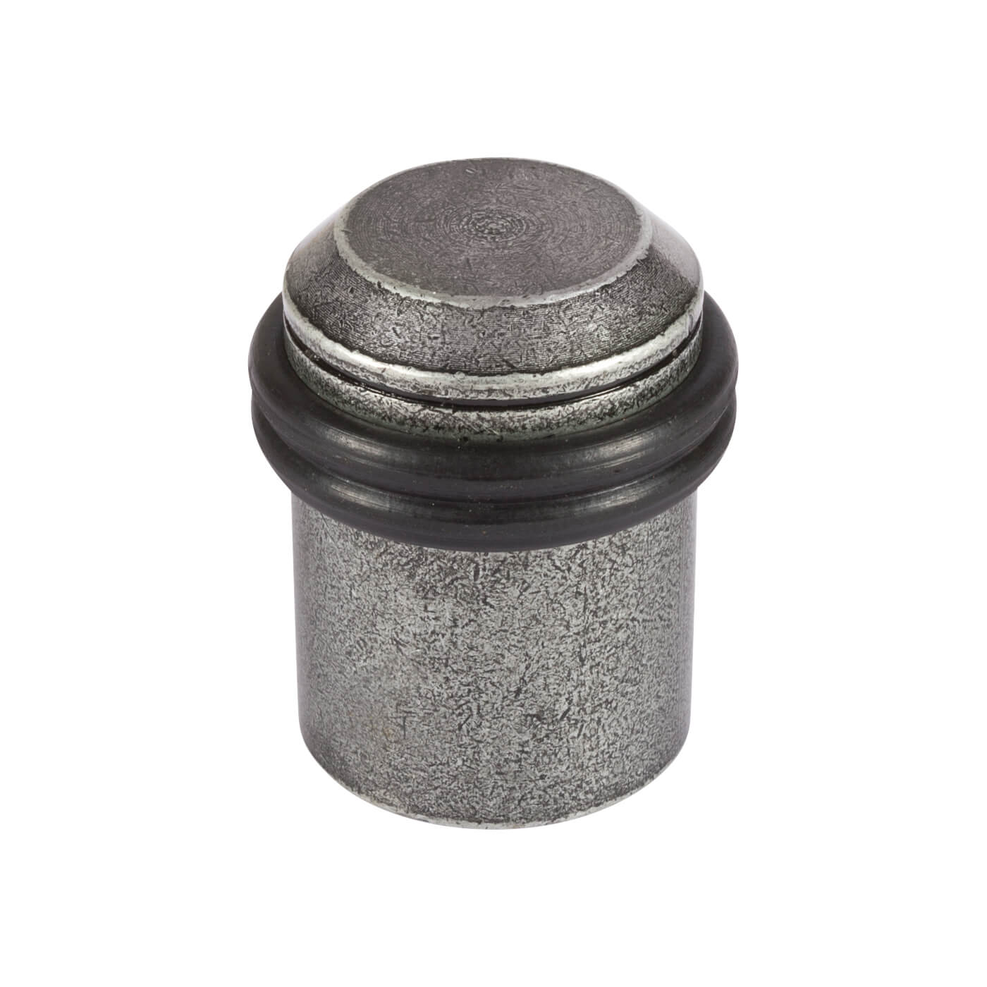 Round Oval Floor Door Stop - 42 x 30mm - Pewter - view 2