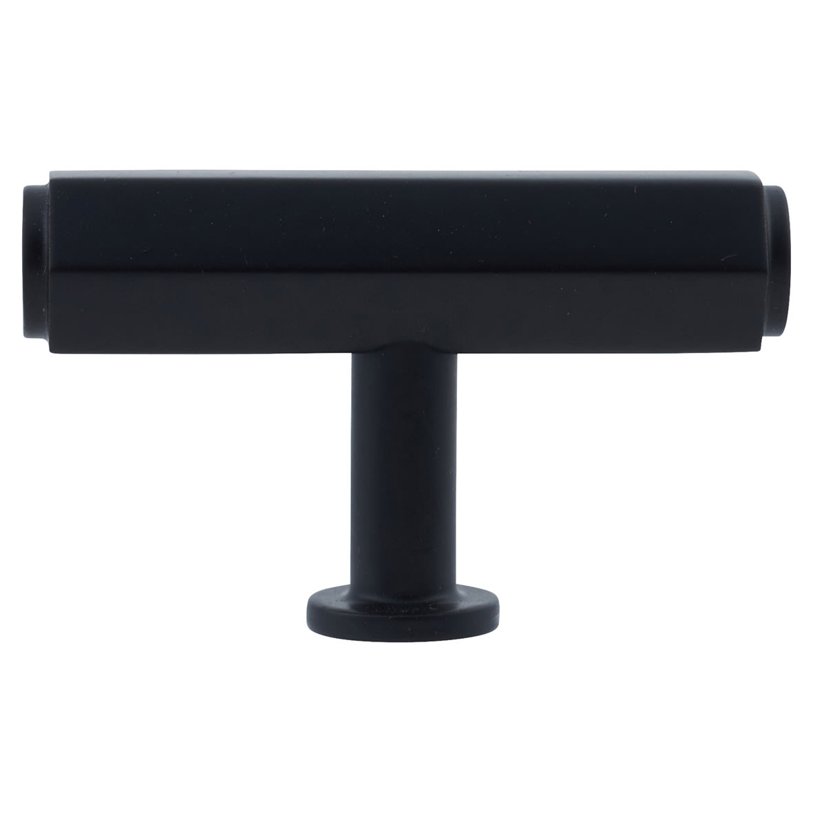Vesper Hex 14mm T-Bar Cabinet Knob - 55 x 33mm - Matt Black - view 2