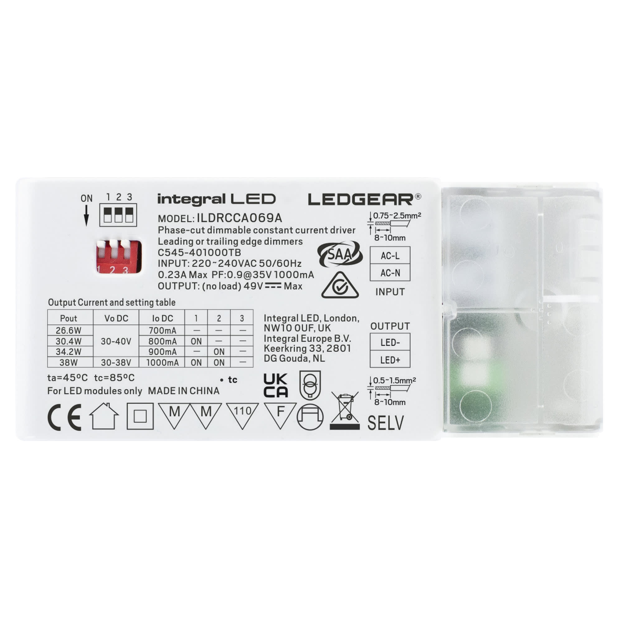 26.6-38W Adjustable Constant Current Driver - 30-40V - view 3