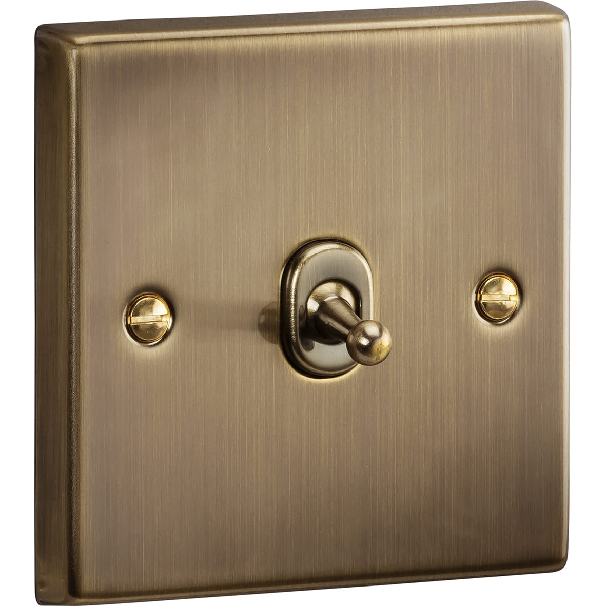 10AX 1 Gang Intermediate Toggle Light Switch - Antique Brass - view 5
