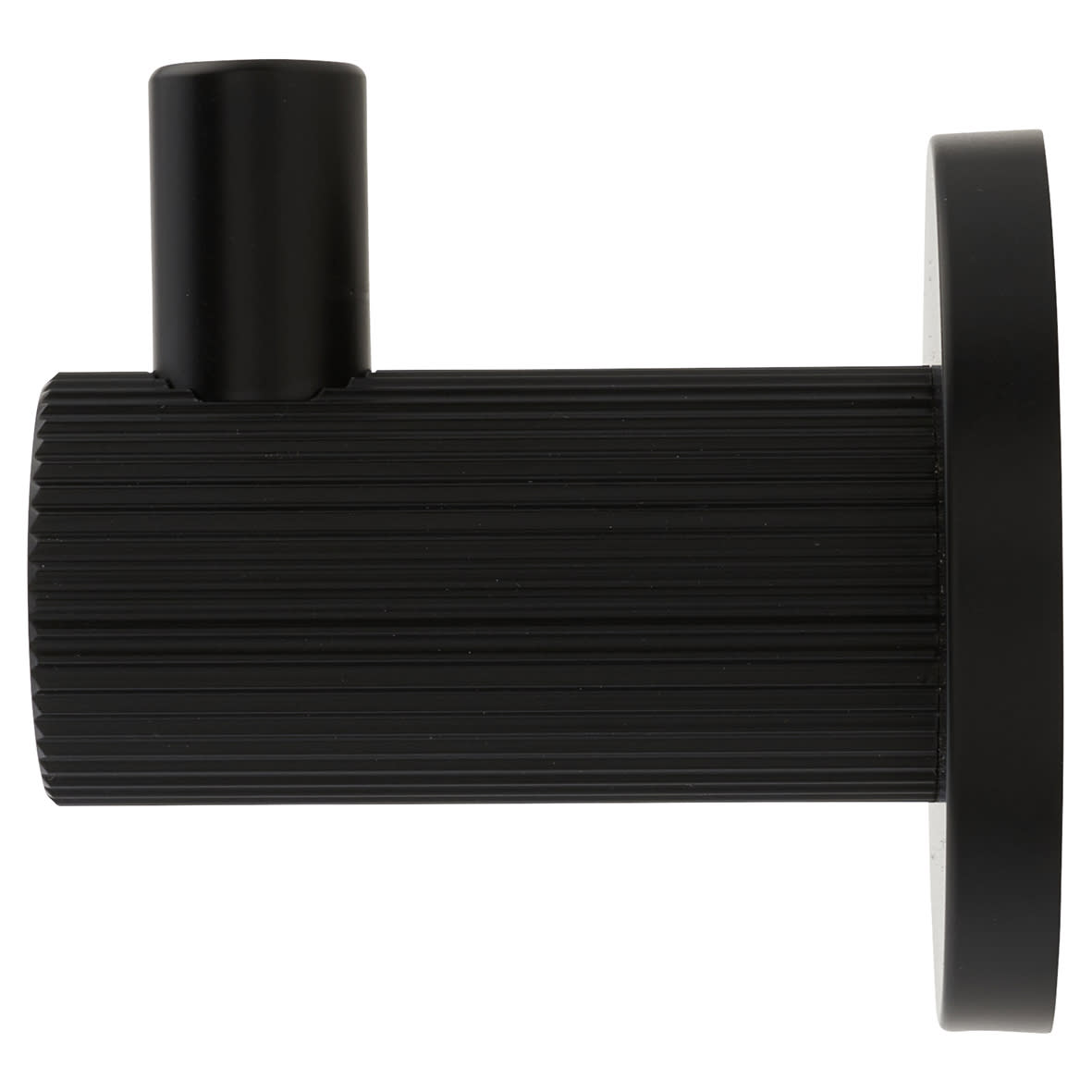 Lines Single Coat Hook - 50 x 25mm - Matt Black - view 2