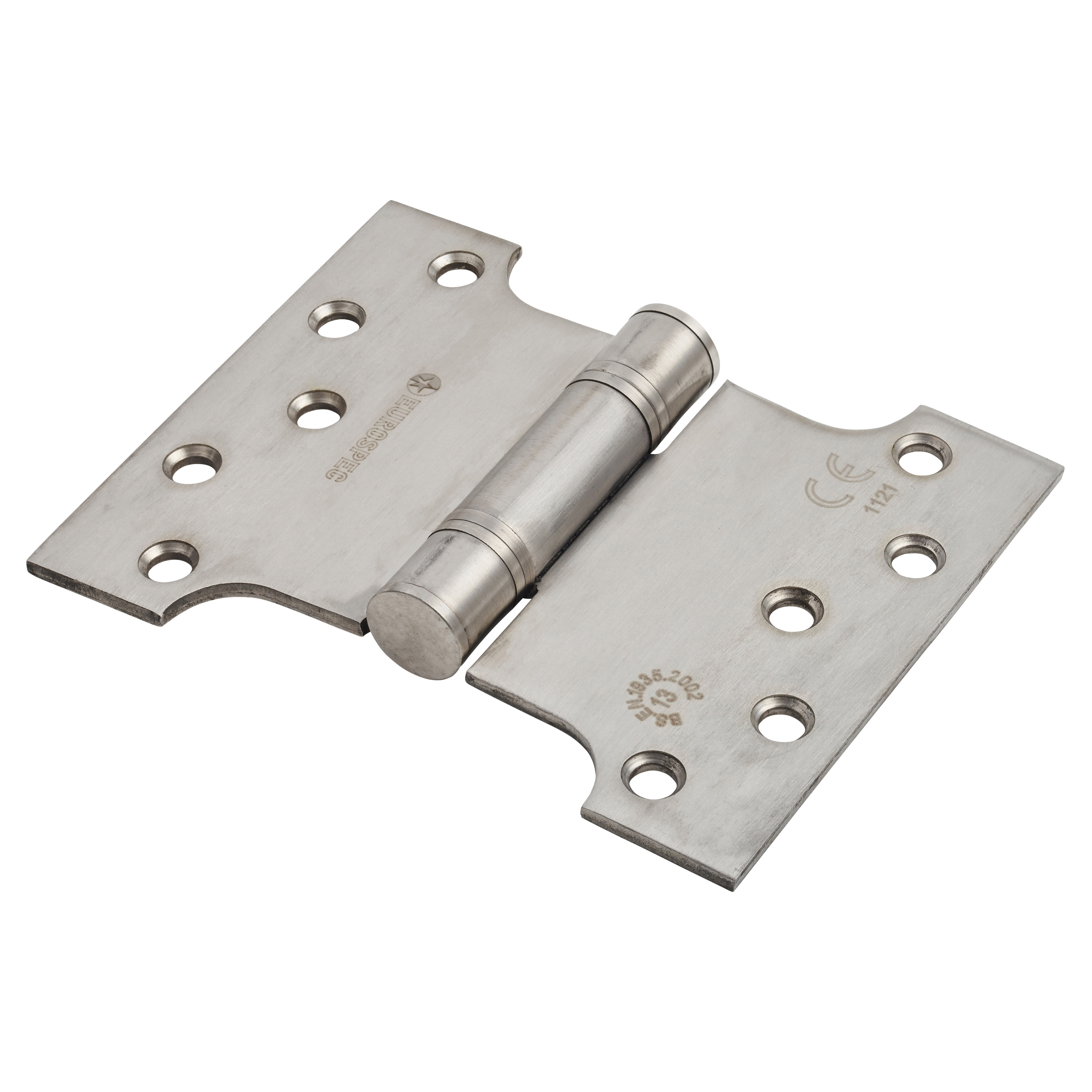 Max Parliament Hinge - 102 x 75 x 127 x 3.5mm - Satin Stainless Steel - Pair - view 2