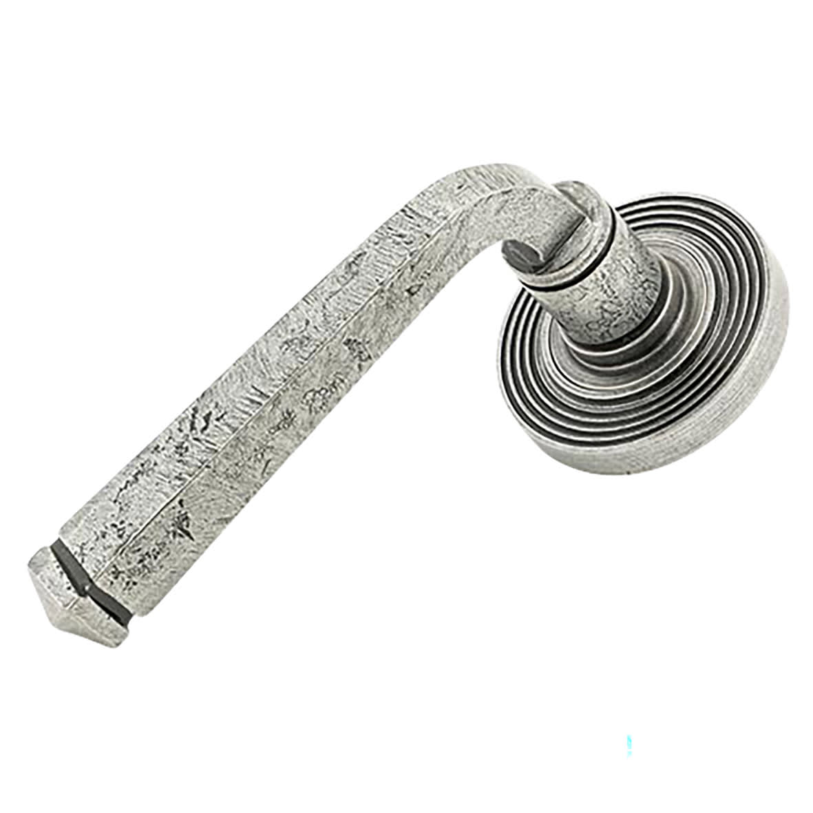 Pewter Door Handles on Round Beehive Rose - Avon Range - view 2