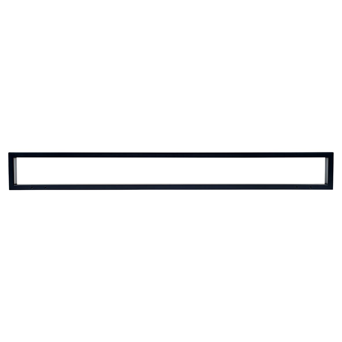Contemporary Square Towel Rail - 600 x 70 x 30mm - Matt Black - view 2