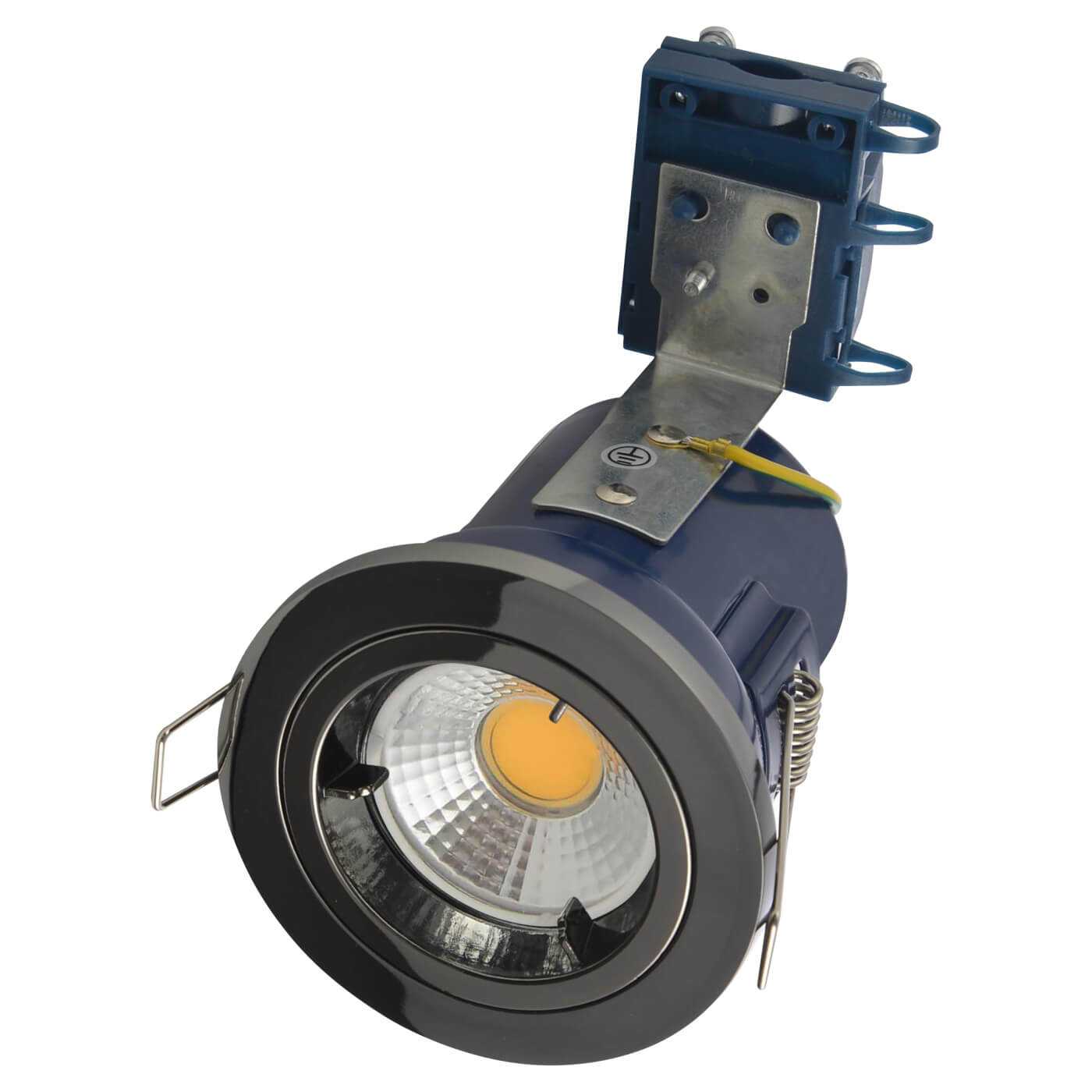 Forum Electralite Yate 50W IP20 Fire Rated LED Fixed Downlight - Black Chrome - view 2