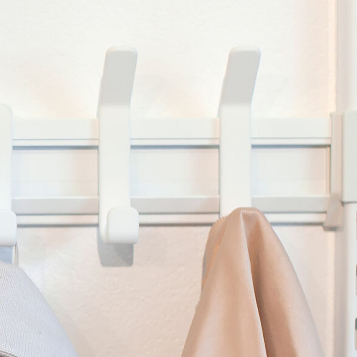 Top Track System - Storage Track Double Hooks - 115 x 33 x 18mm - White - Pack of 3 - view 2
