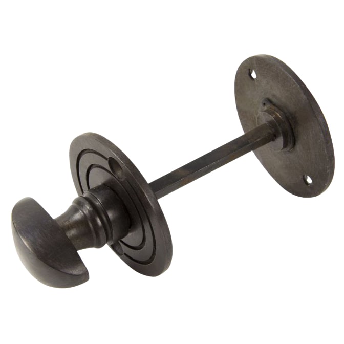 Reeded Bathroom Turn & Release - 50mm Diameter - Aged Bronze - view 3