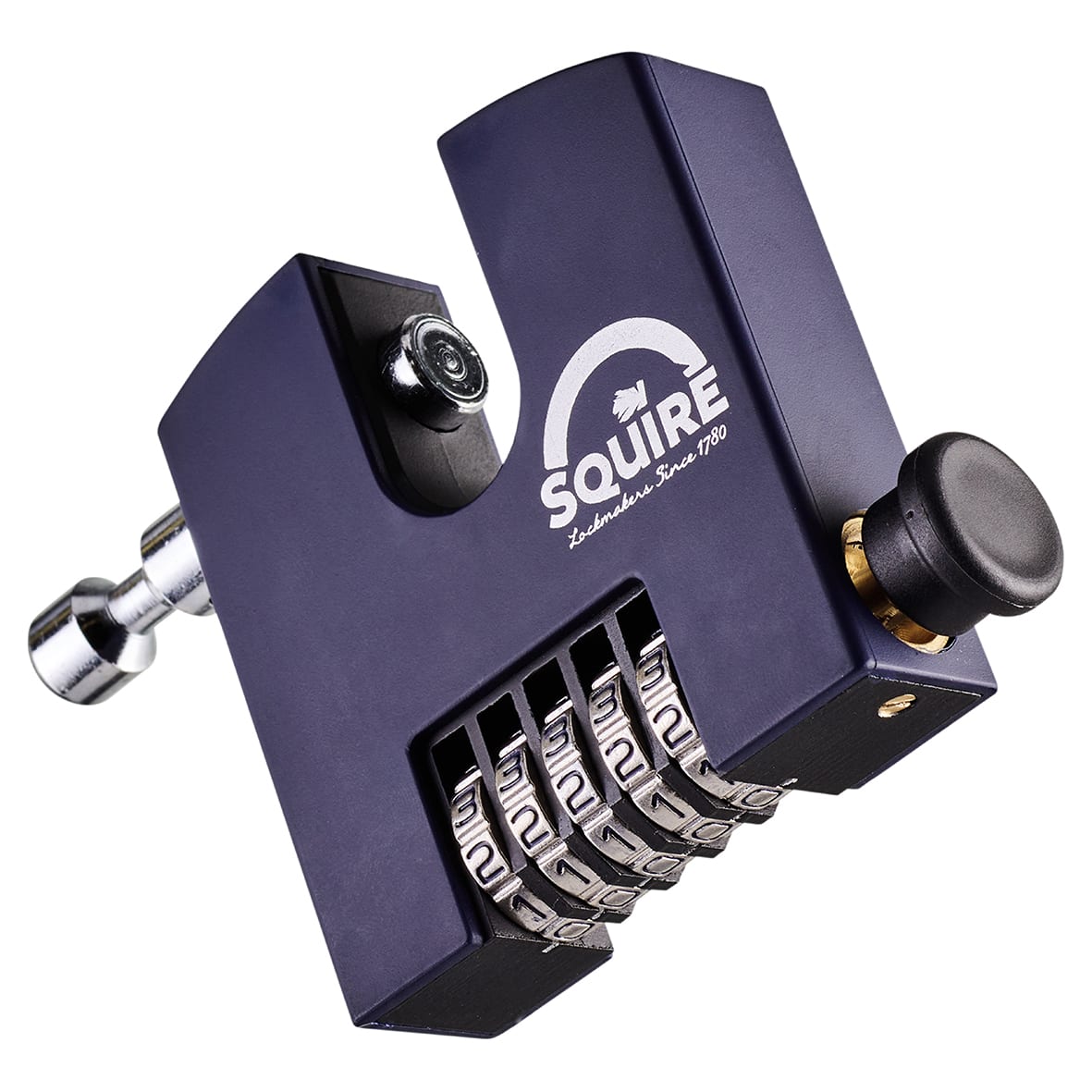 Security Combination Padlock - 75mm Body - 15 x 20 x 65mm Shackle - Blue - view 4