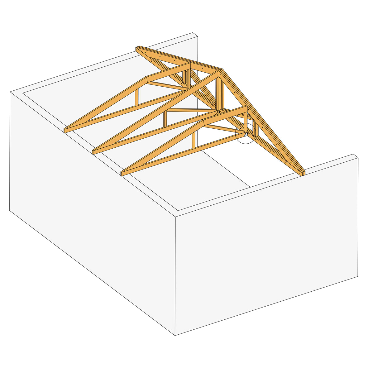 Heavy Duty Face Fixed U Joist Hanger - 50mm Width - 225mm Height - view 6