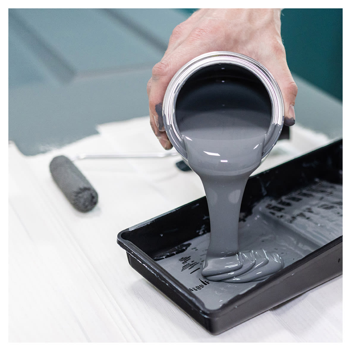 Mini Paint Roller Plastic Tray - 4"/100mm Width - view 2