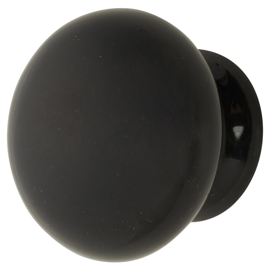 Ceramic/Porcelain Round Cabinet Knob - 35mm Diameter - Black - view 2
