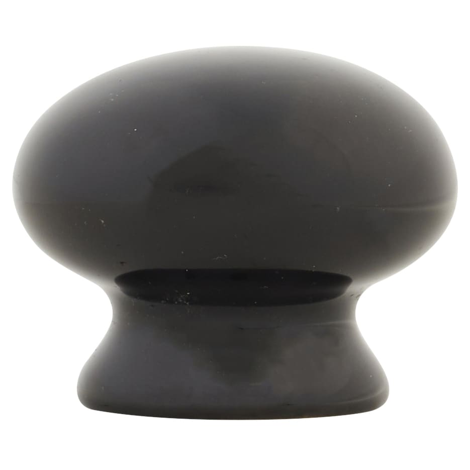 Ceramic/Porcelain Round Cabinet Knob - 35mm Diameter - Black - view 3