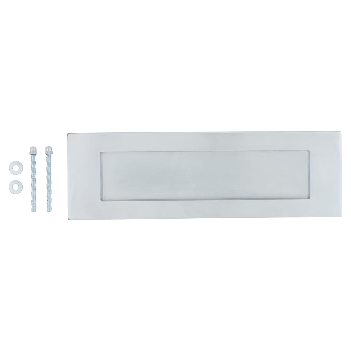Letter Plate - 306 x 100mm - Satin Chrome - view 3