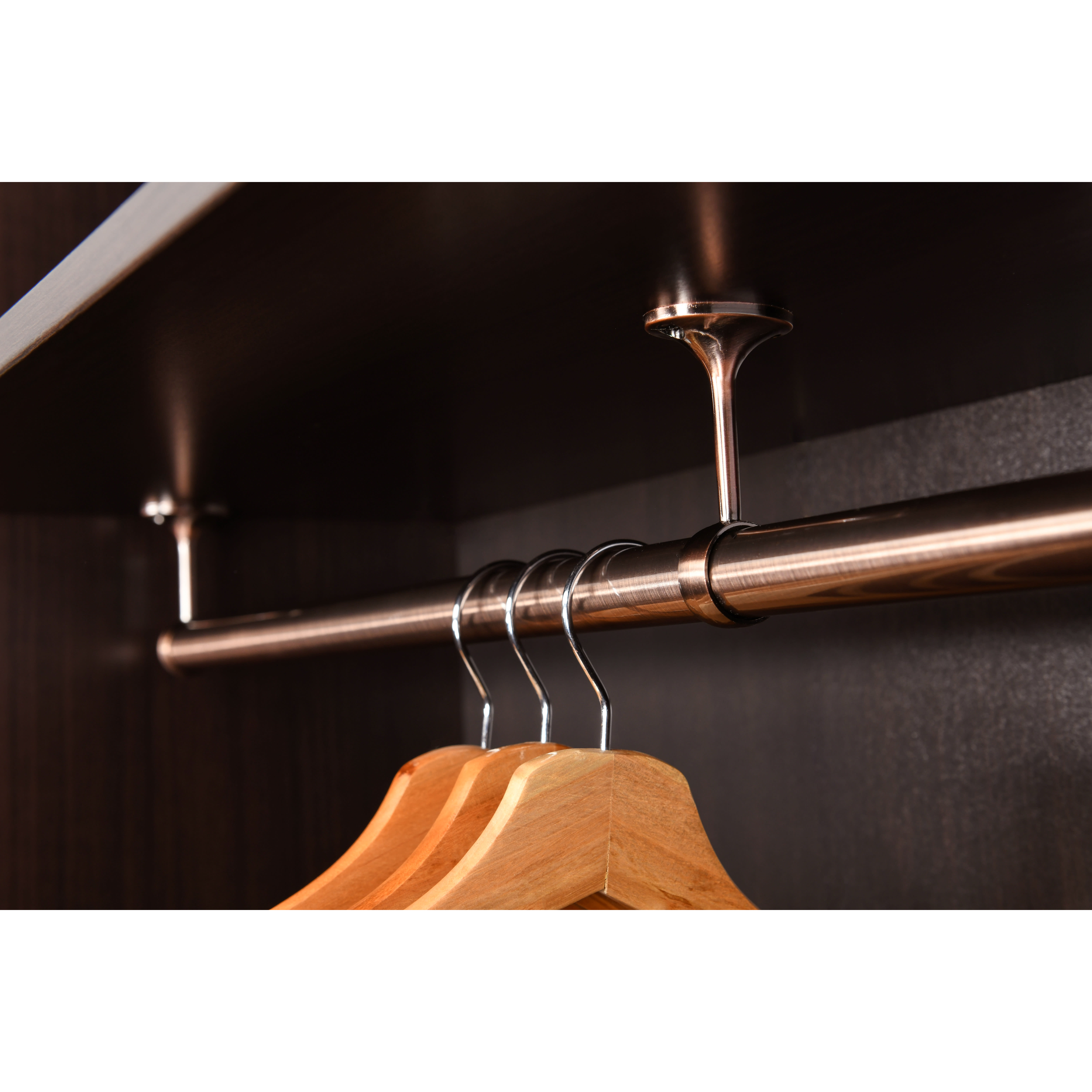 25mm Wardrobe Hanging Rail Centre Bracket - Antique Copper - view 2
