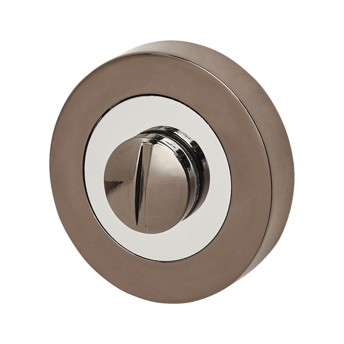 Bathroom Turn & Release - 52mm Diameter - Polished Chrome/Black Nickel - view 4