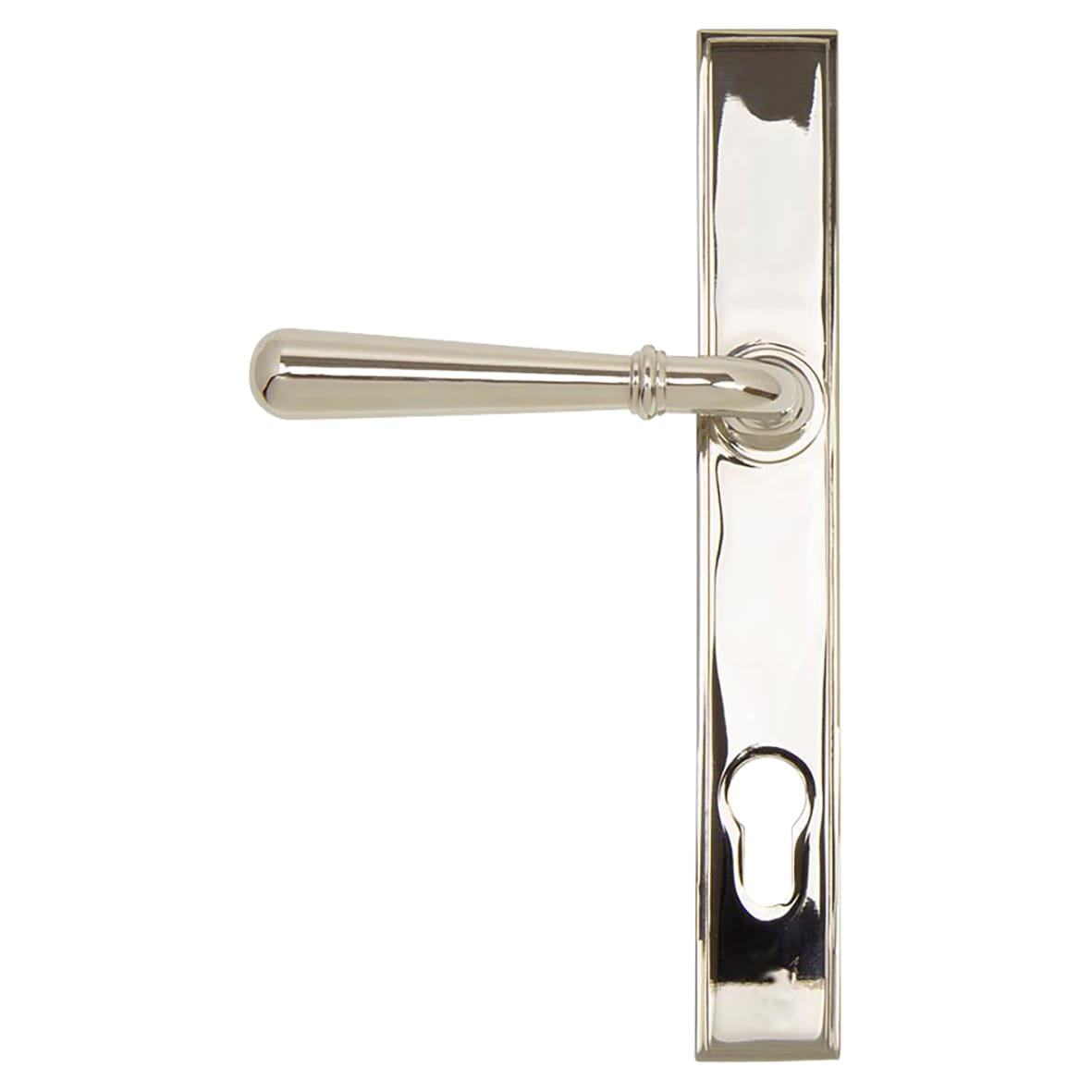 Newbury Polished Nickel uPVC Slimline Multipoint Door Handles - 92mm c/c - view 2
