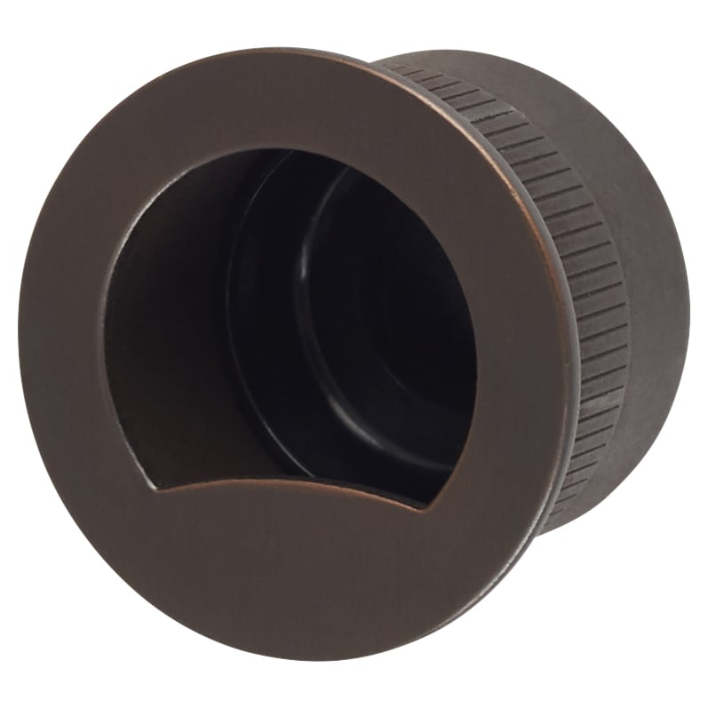 Round Door Edge Flush Pull - Matt Bronze - view 2