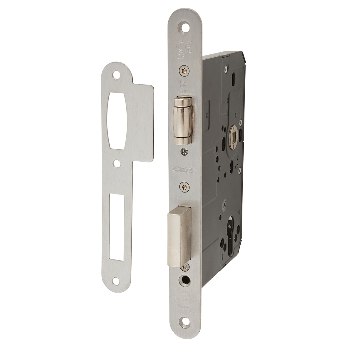 Thaxted 15mm Lines T-Bar Cabinet Pull Handle on Stepped Backplate - 96mm c/c - Polished Nickel - view 5