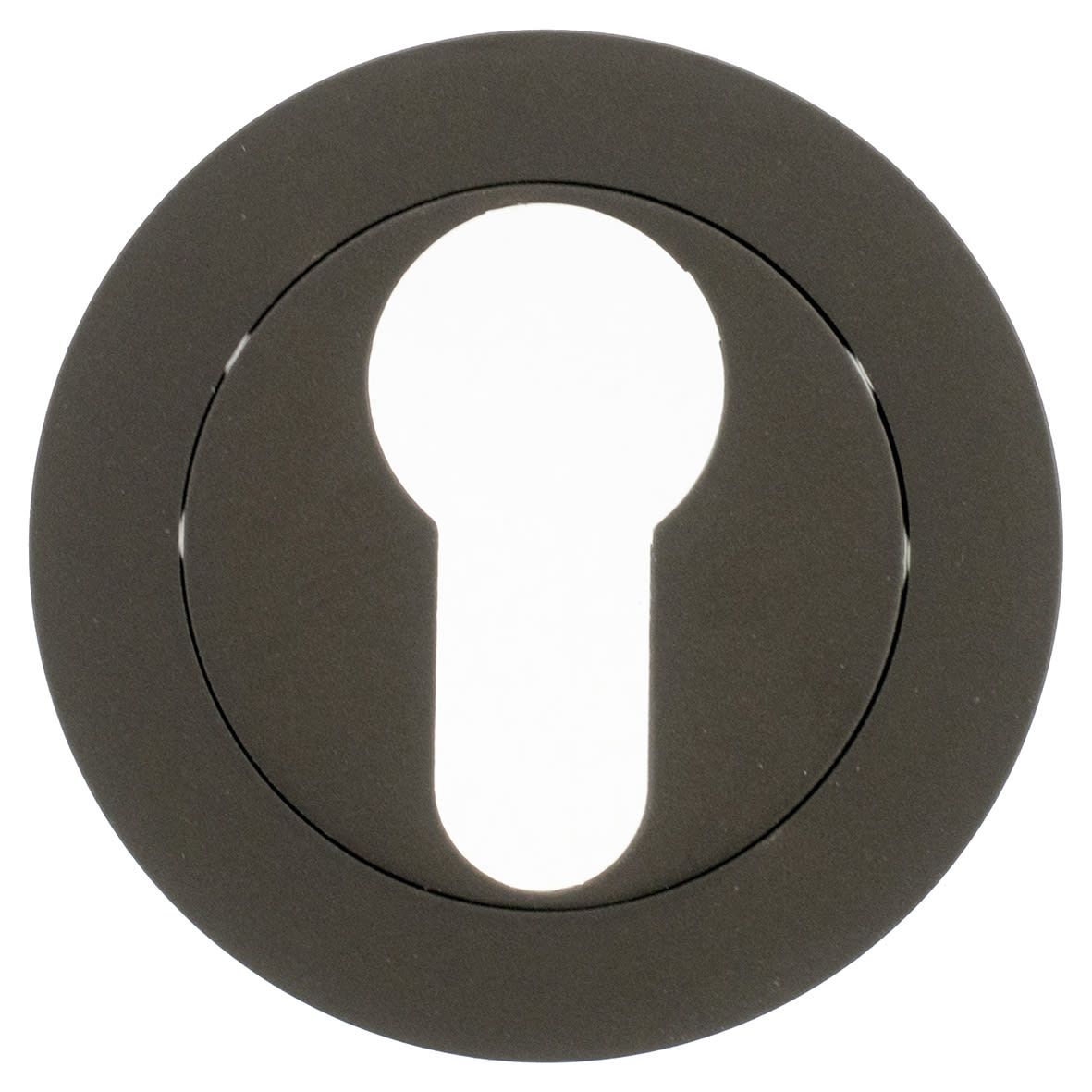 Status Escutcheon - 51mm Diameter - Keyhole - Urban Dark Bronze - view 3