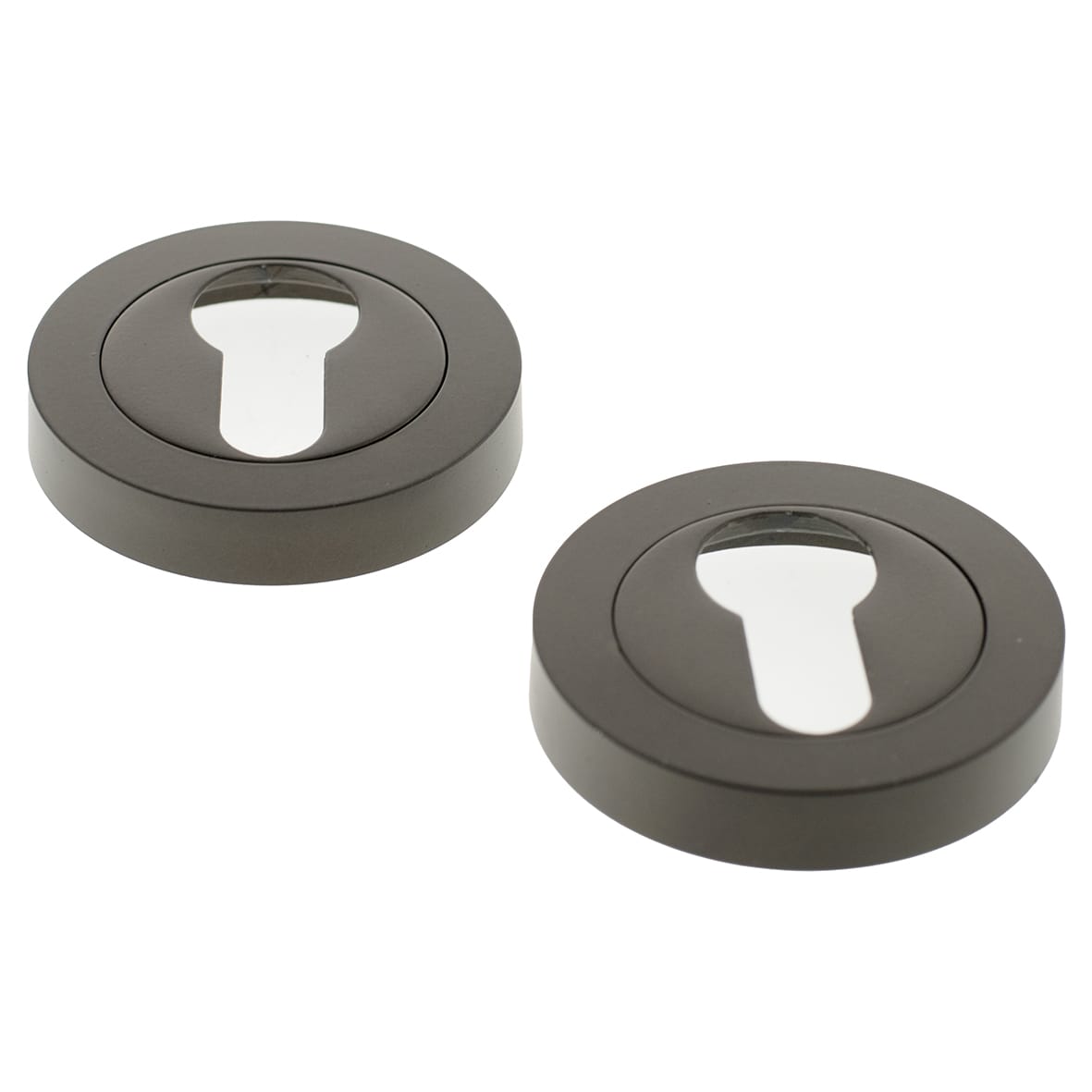 Status Escutcheon - 51mm Diameter - Keyhole - Urban Dark Bronze - view 4