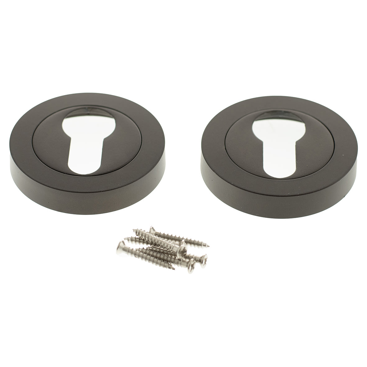 Status Escutcheon - 51mm Diameter - Keyhole - Urban Dark Bronze - view 5