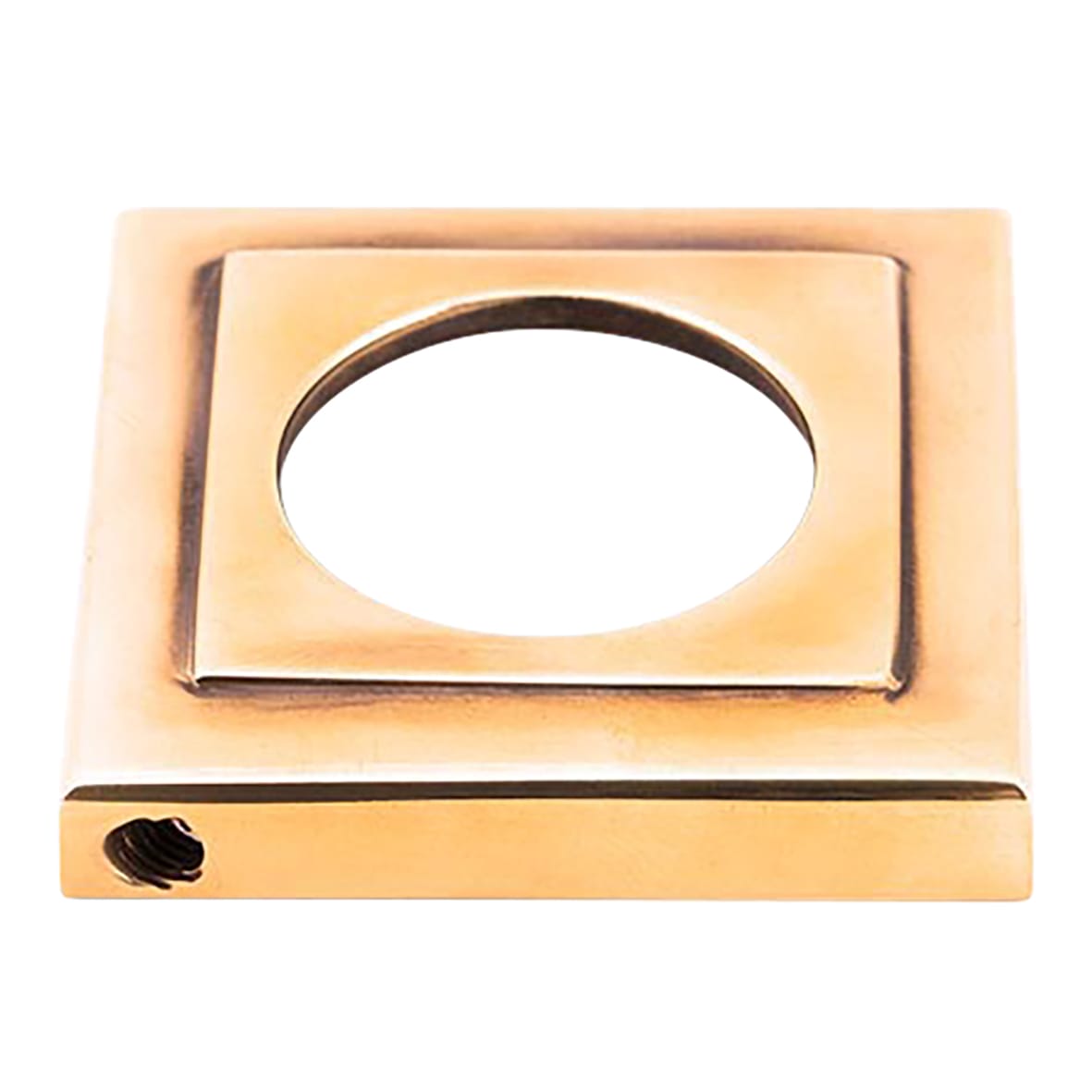 Polished Bronze Door Handles on Square Rose - Newbury Range - view 2