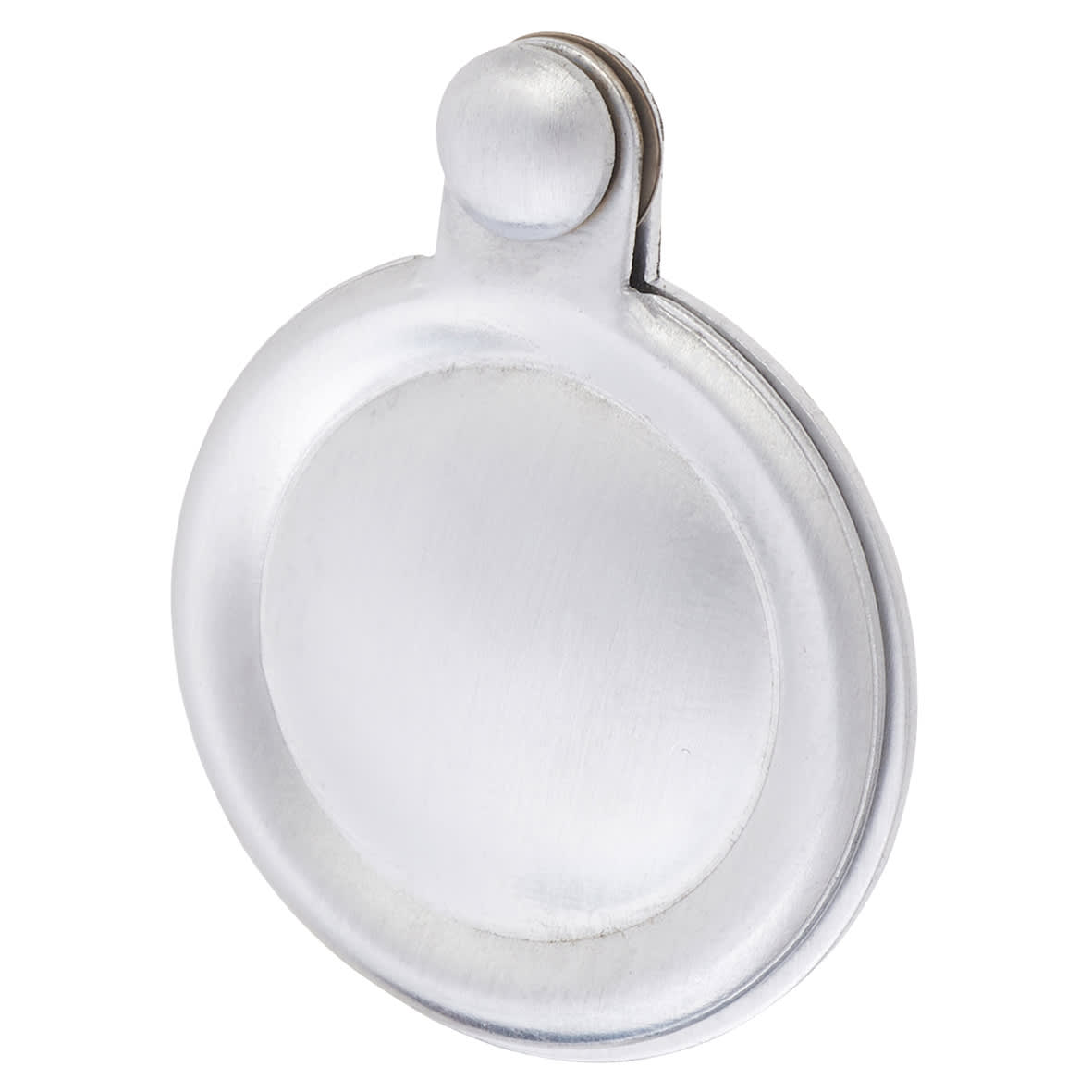 Victorian Covered Escutcheon - 32mm Diameter - Keyhole - Satin Chrome - view 2