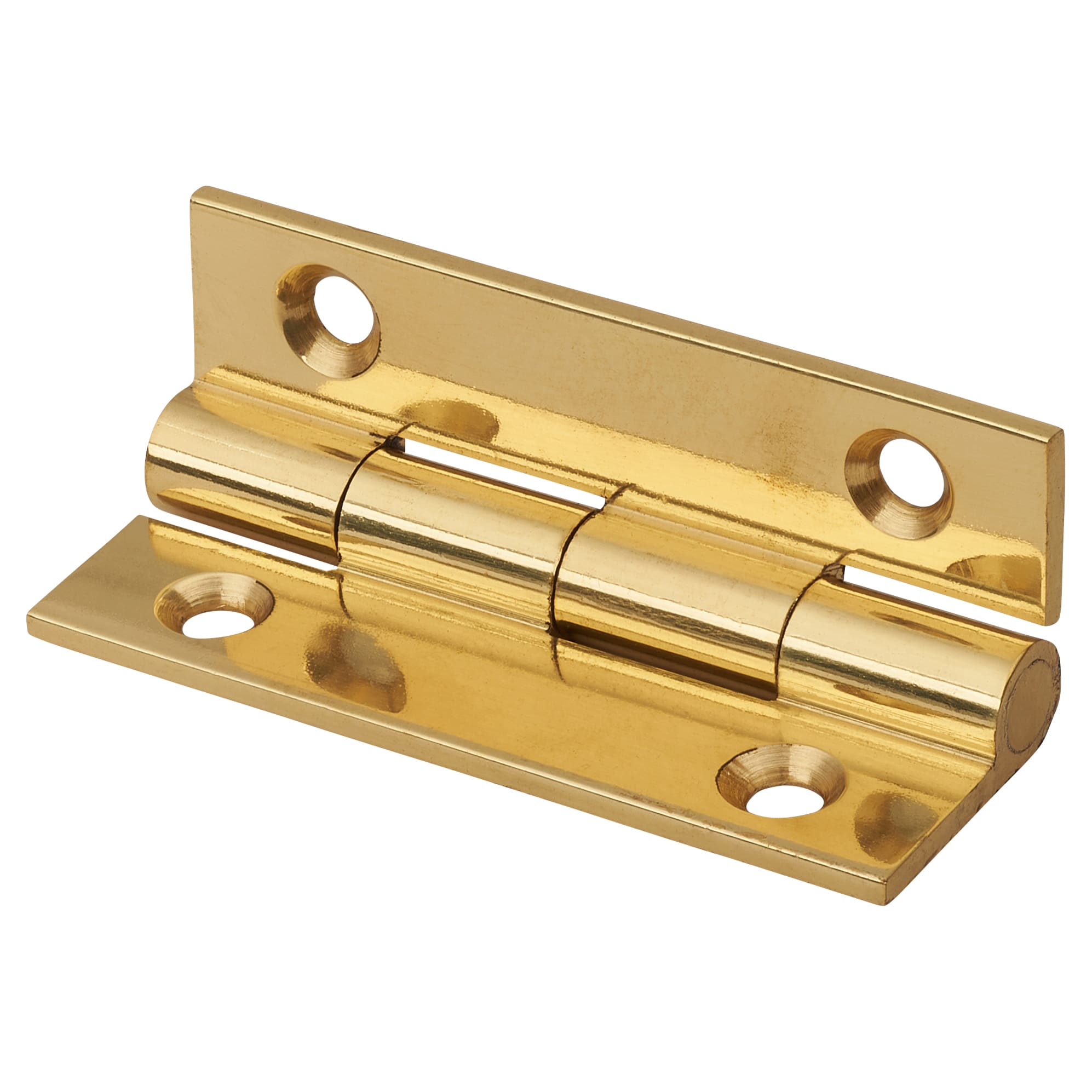 Solid Drawn Butt Cabinet Hinge - 38 x 22 x 1.45mm - Polished Brass - Pair - view 3