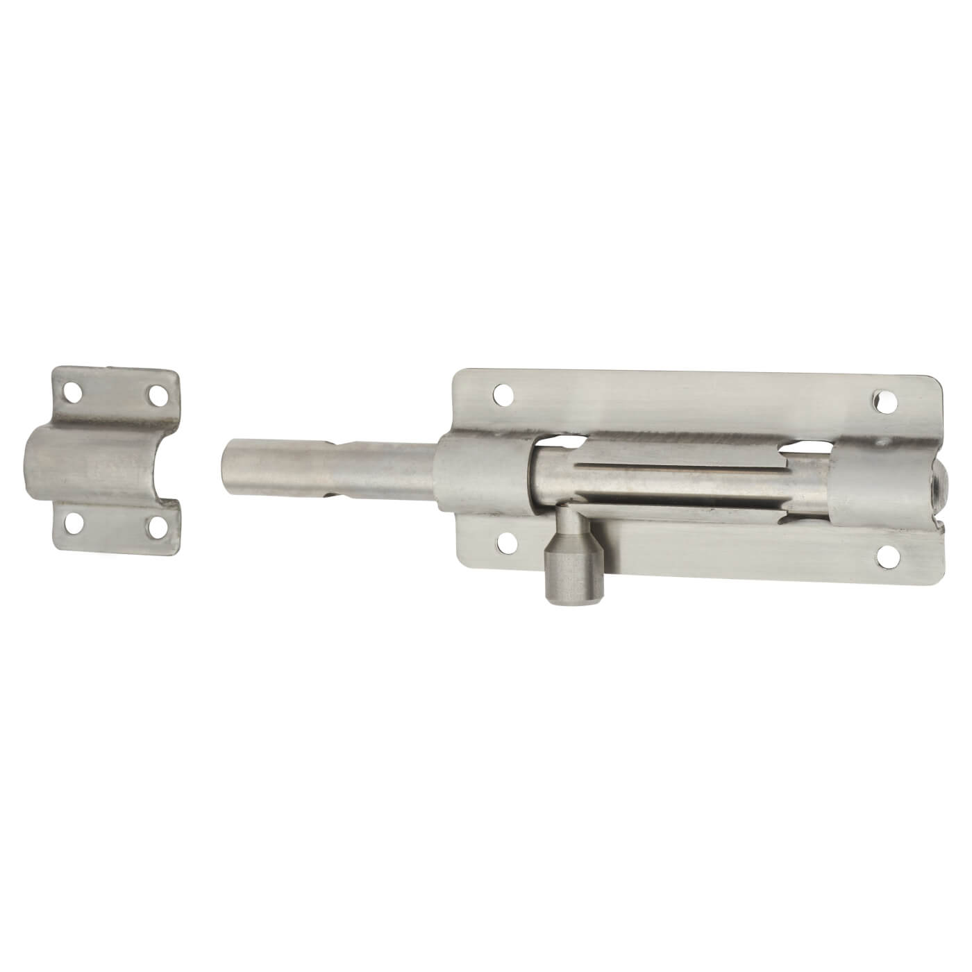 Heavy Duty Gate Padlock Barrel Bolt - Straight - 100mm Length - Stainless Steel - view 2