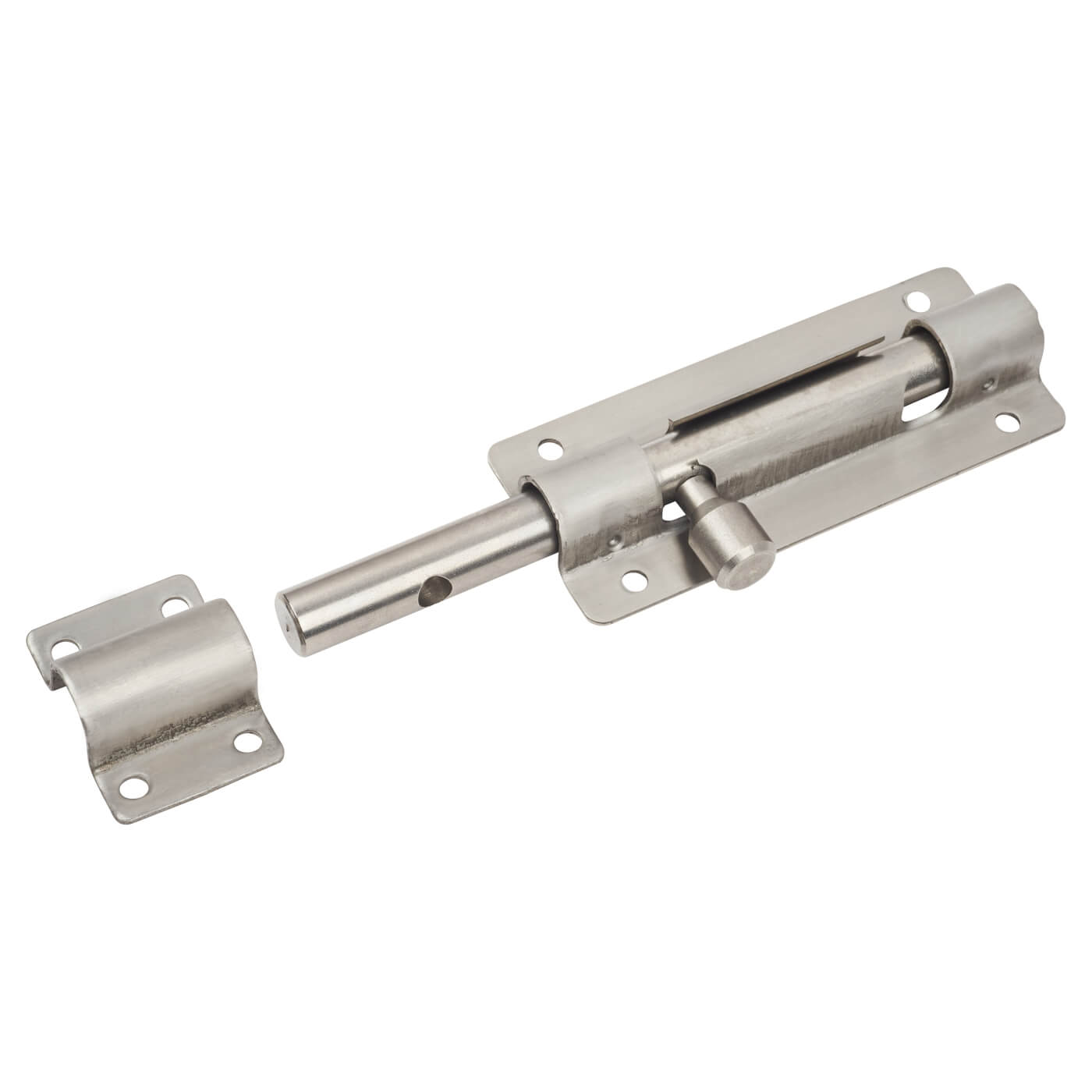Heavy Duty Gate Padlock Barrel Bolt - Straight - 100mm Length - Stainless Steel - view 3