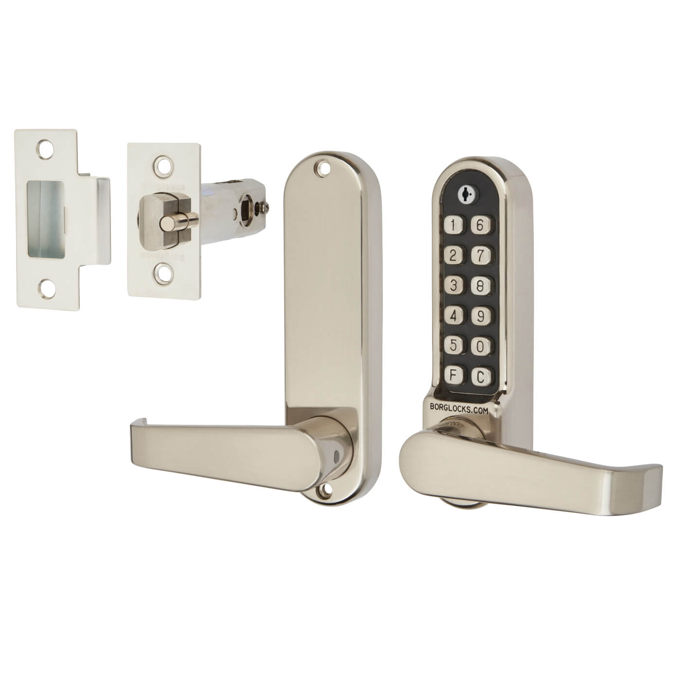 Borg BL5401 Easicode Pro Code Push Button Code Lock and Tubular Latch - Stainless Steel - view 2