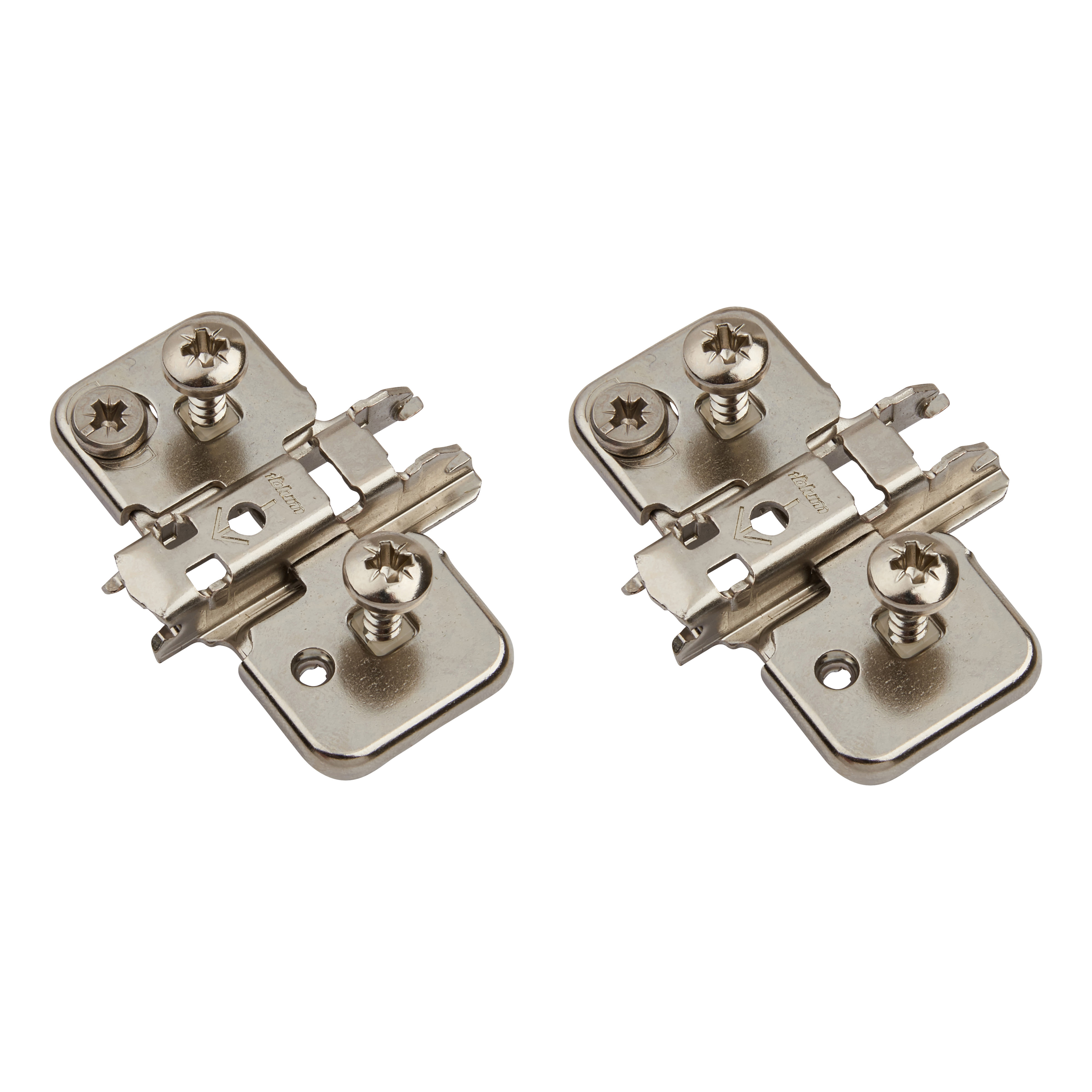 CLIP Cruciform Cabinet Mounting Plate - Expando - 0mm Spacing - Nickel Plated - Pair - view 2