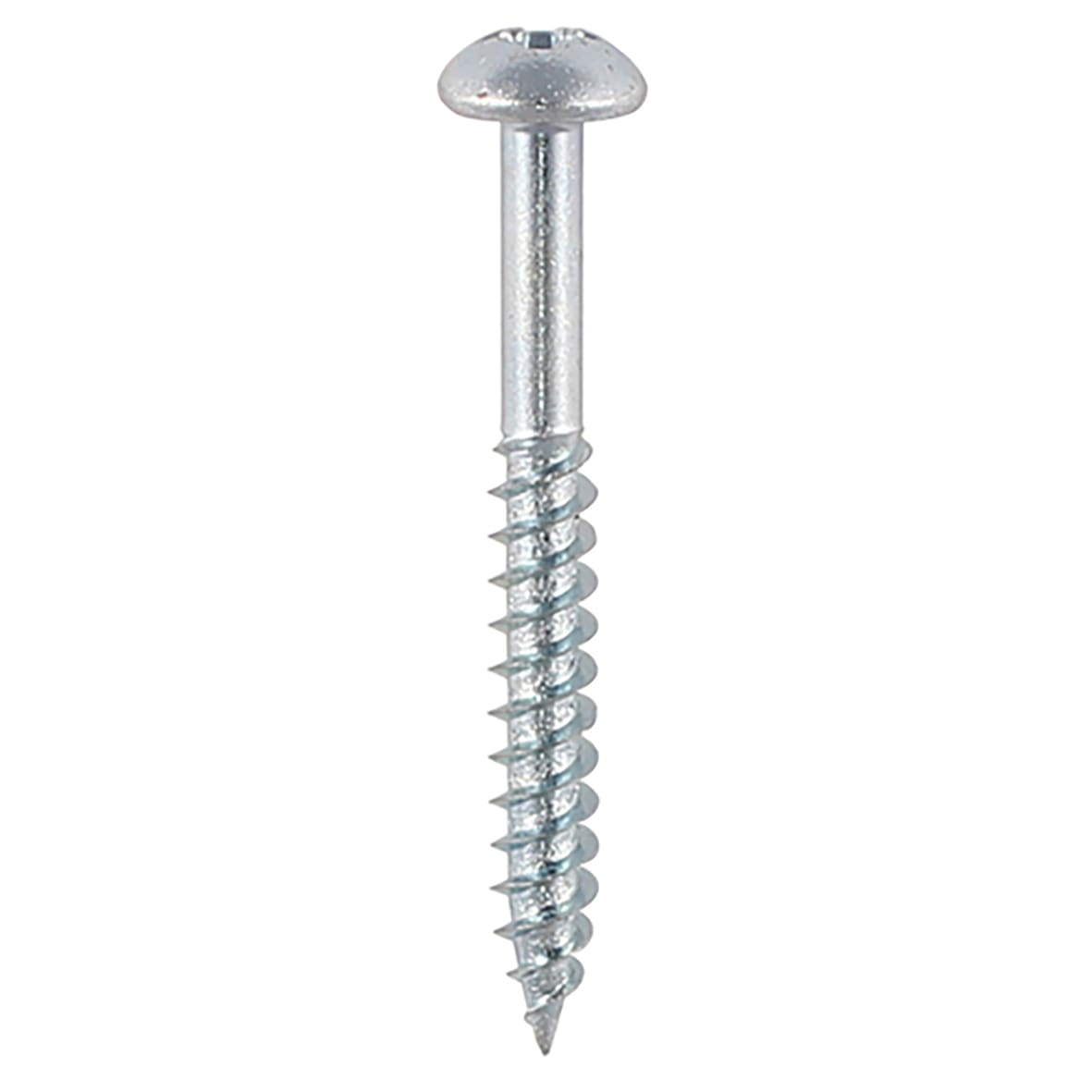 Twin Threaded Pozi Round Head Wood Screws - 8 x 2" - Zinc Plated - Pack of 200 - view 2