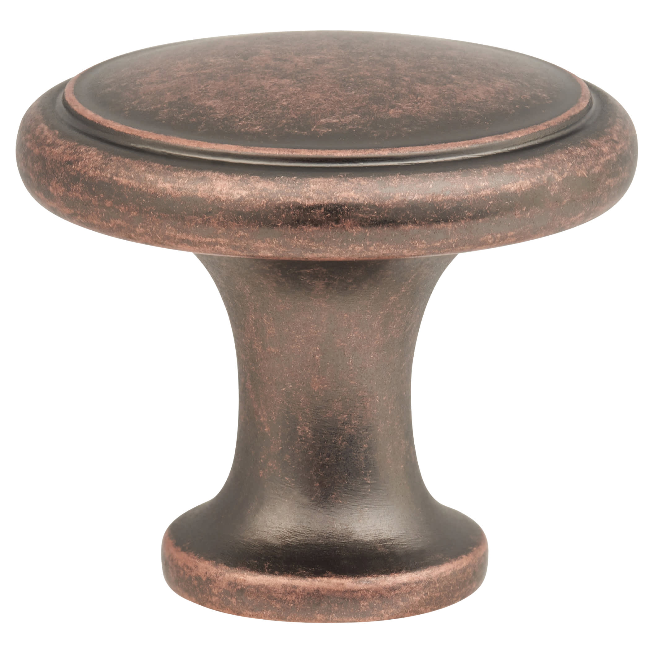 Thorpe Round Cabinet Knob - 30mm Diameter - Antique Copper - view 3