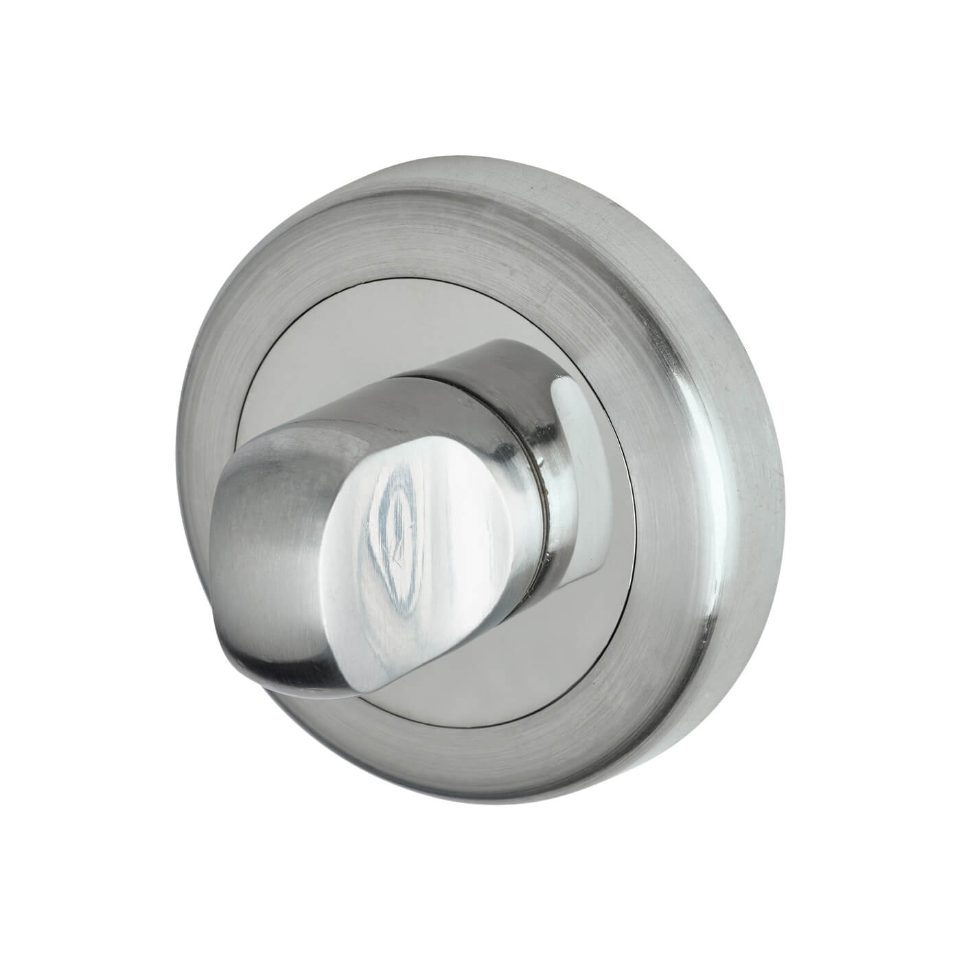 Bathroom Turn & Release - 50mm Diameter - Satin/Polished Chrome - view 3