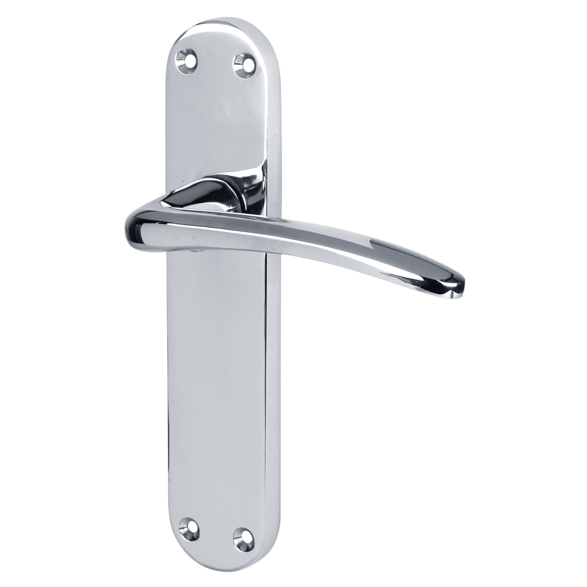Matt Black Reeded Latch Door Handles Pack - Lily Range - view 2