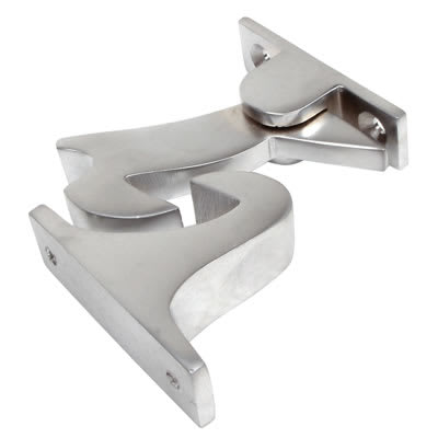 Gravity Door Holder - 60mm Length - Satin Chrome - view 2