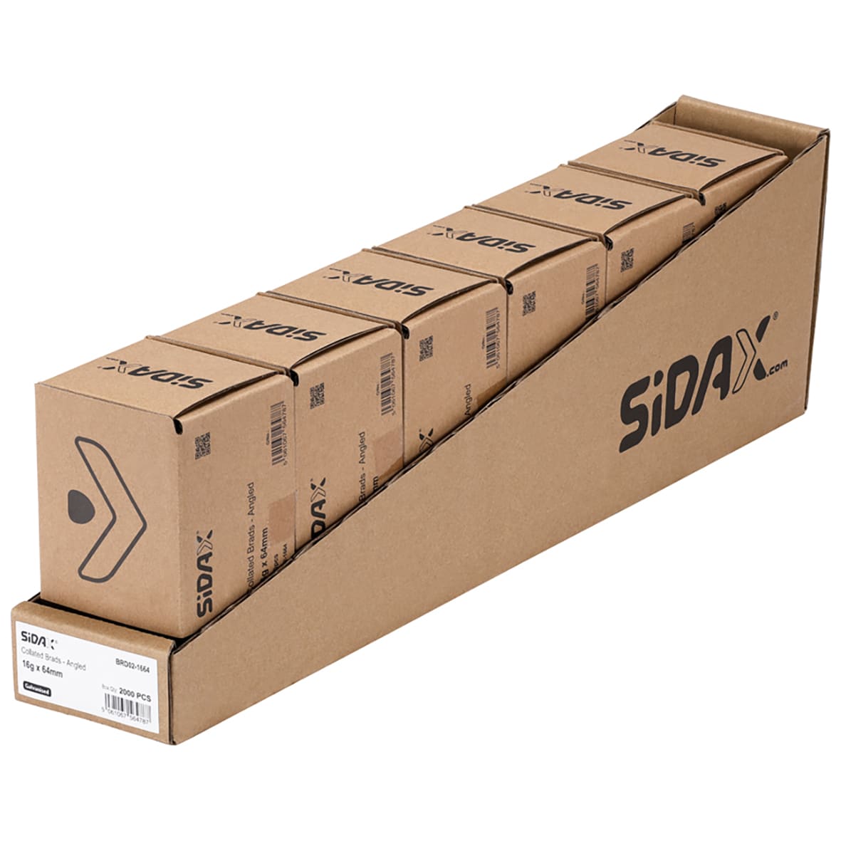 Second Fix Brad Nail - 20° Angled - 16 Gauge x 64mm - Galvanised - Pack of 2000 - view 3