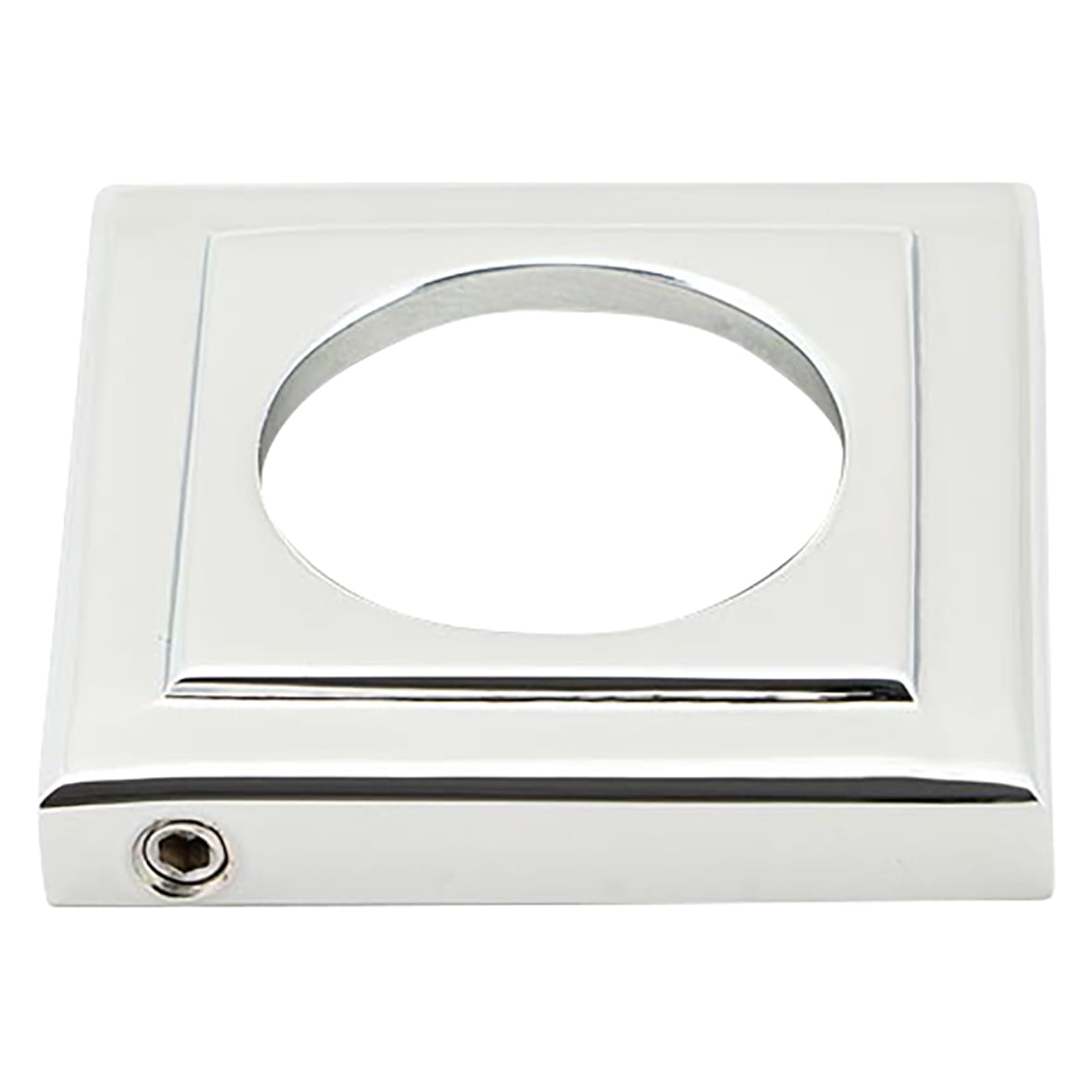 Polished Chrome Door Handles on Square Rose - Avon Range - view 3