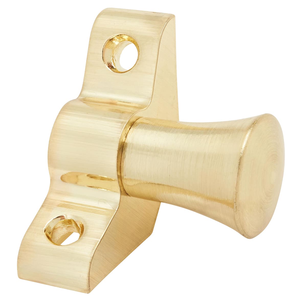 Lines Stair Rod with Fluted Finials - 900mm Length - Satin Brass - view 4