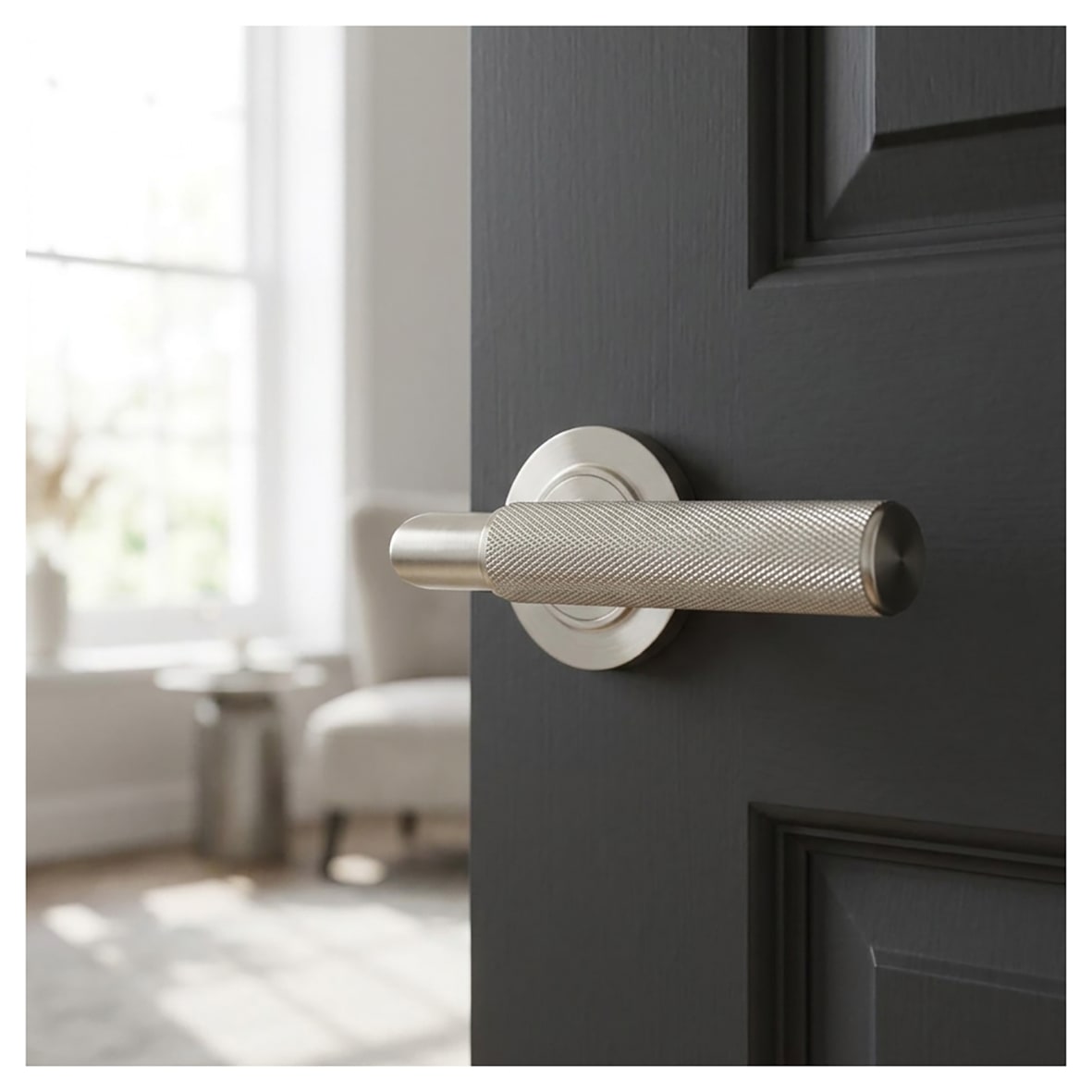 Sturt 15mm Reeded T-Bar Cabinet Pull Handle on Stepped Backplate - 224mm c/c - Black - view 2