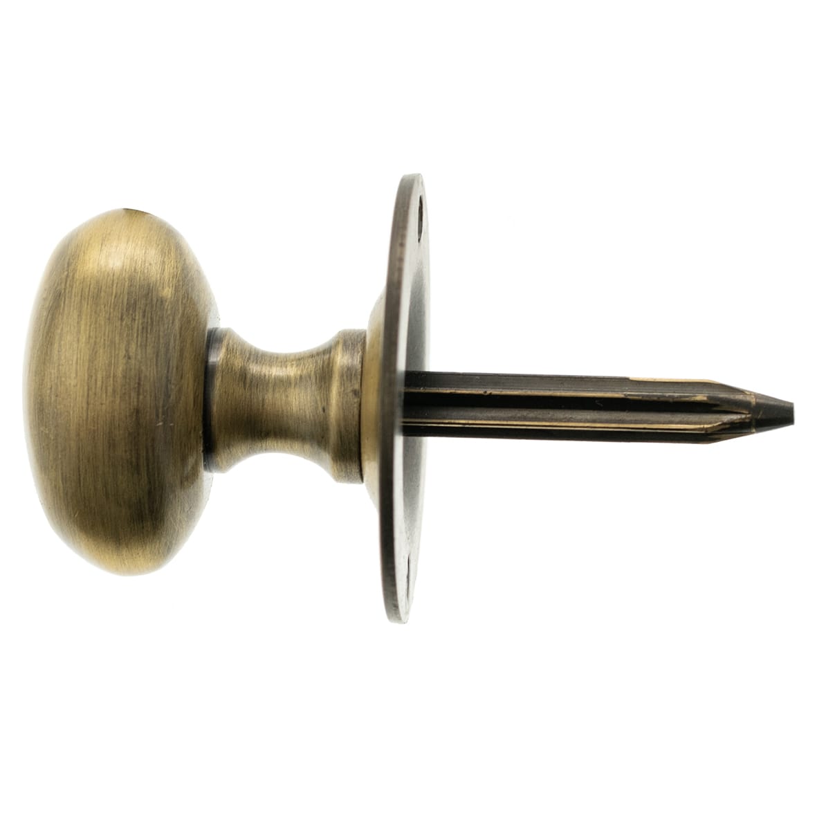 Satin Nickel Knurled Fire Rated Door Handles on Round Chamfered Rose - Piccadilly Range - view 2