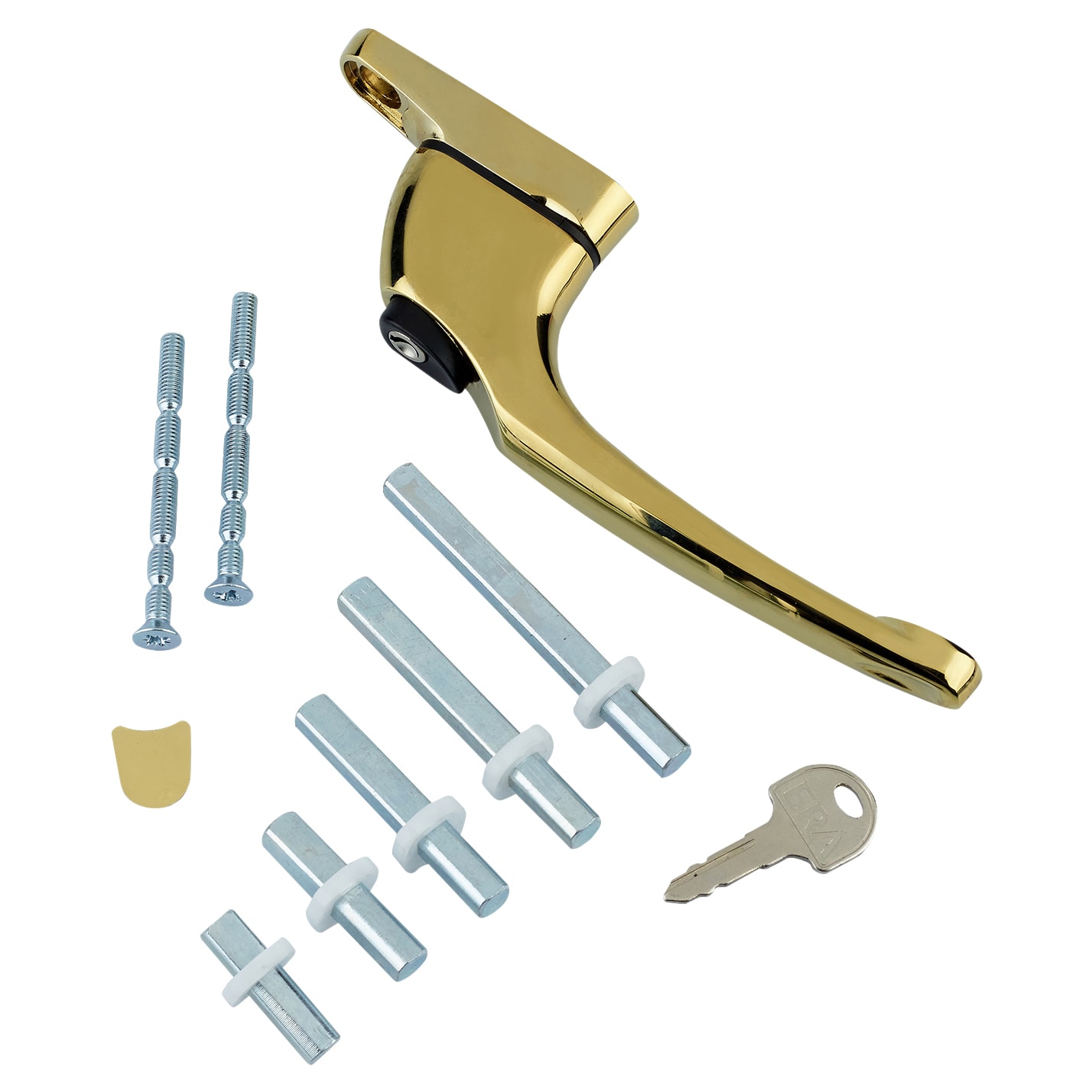 uPVC Maxim Inline Espagnolette Locking Multipoint Multi-Spindle Window Handle - Dual - Pol Gold - view 2