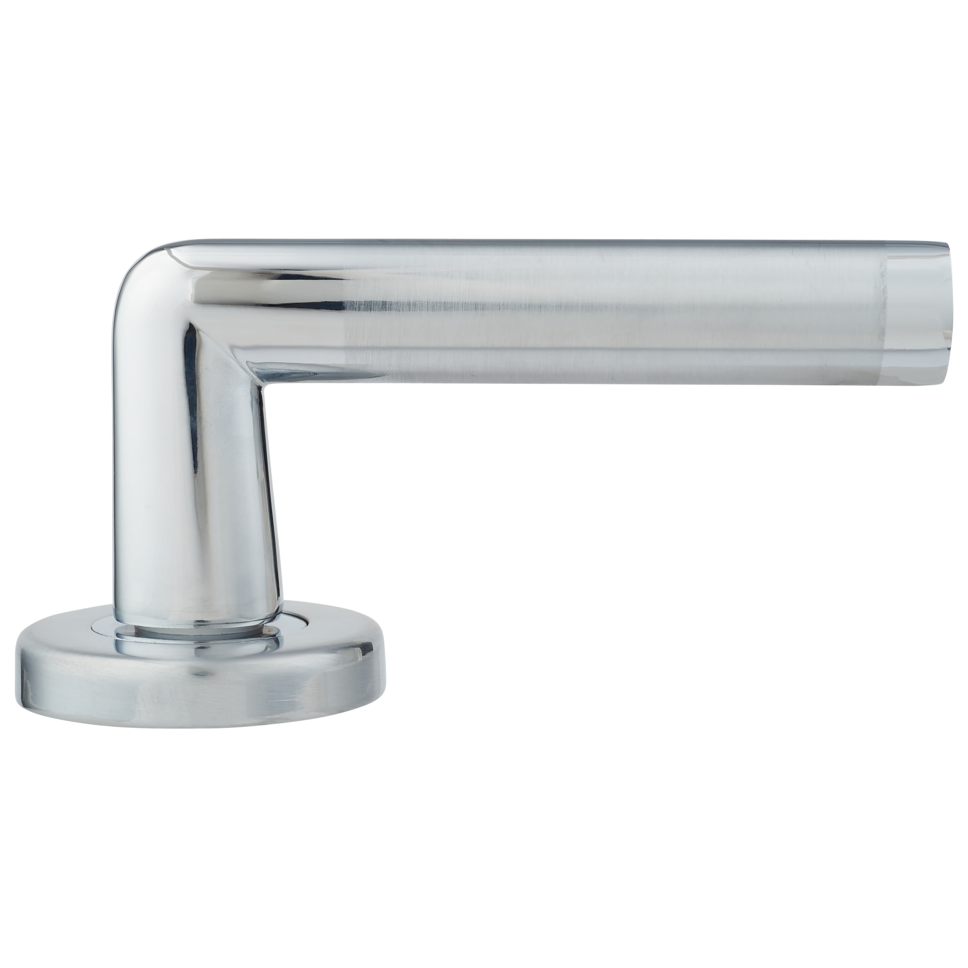 Satin/Polished Chrome Latch Door Handles on Rose Pack - Lena Range - view 5