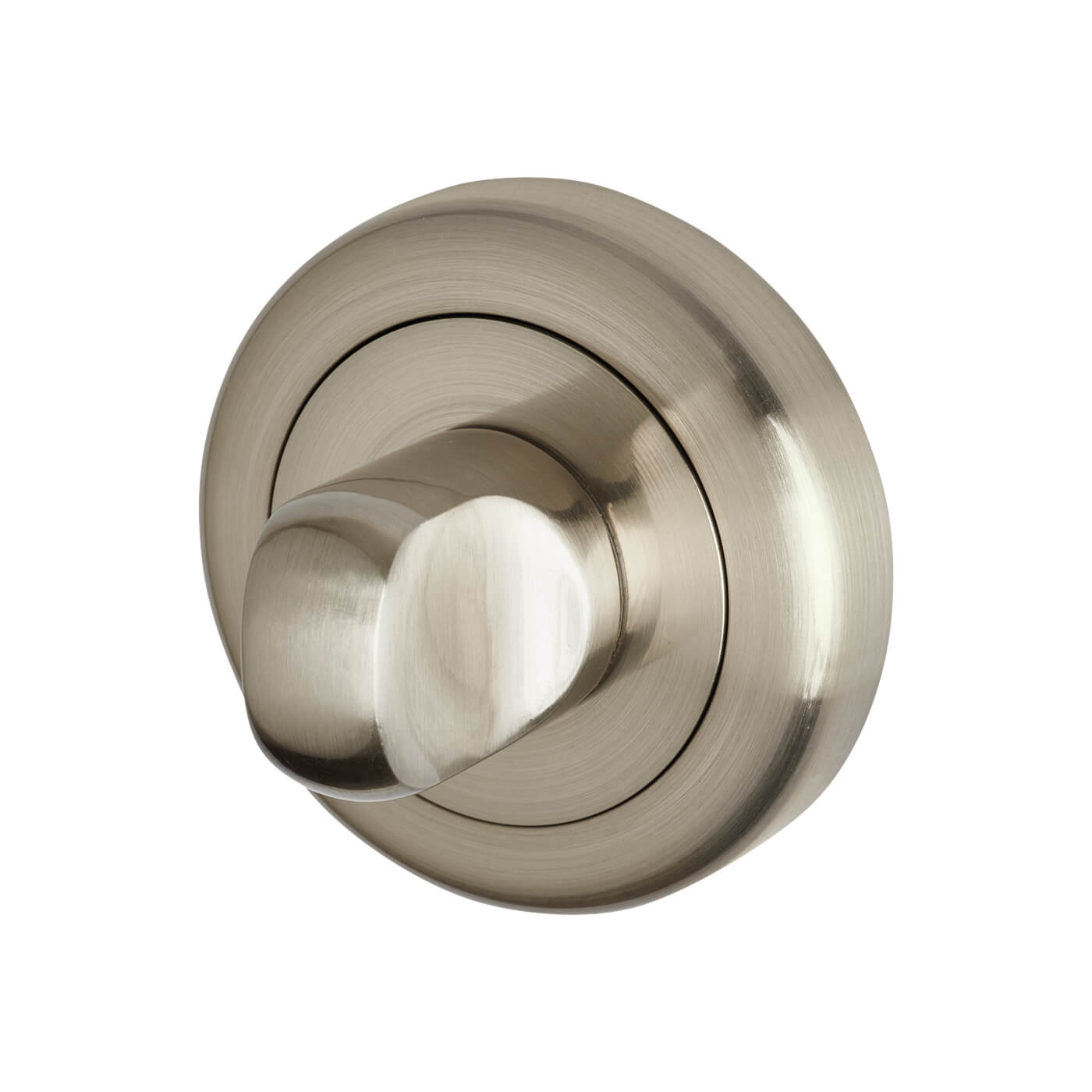 Bathroom Turn & Release - 50mm Diameter - Satin Nickel - view 3